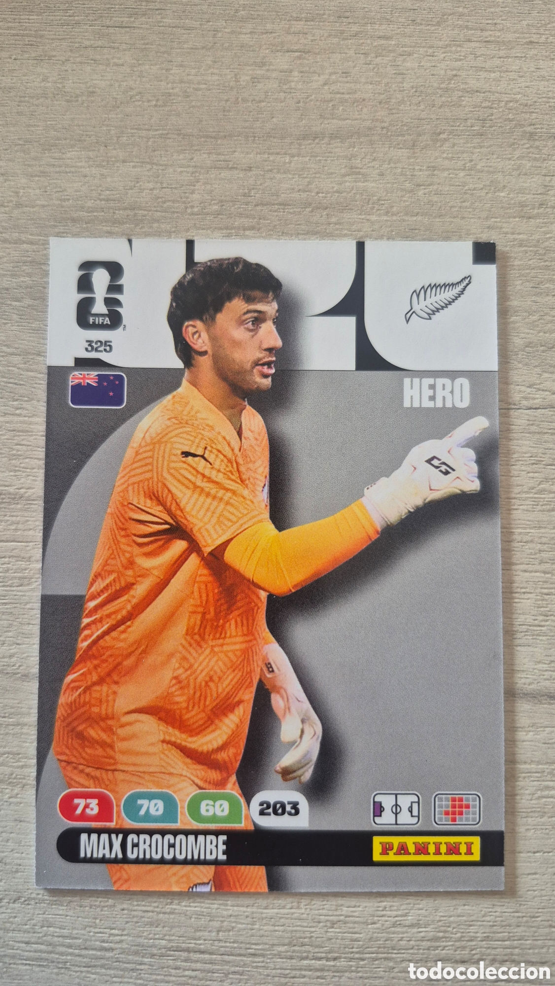 Cromos de F&uacute;tbol: N&deg;325 Nueva Zelanda Max Crocombe Adrenalyn FIFA World Cup 26