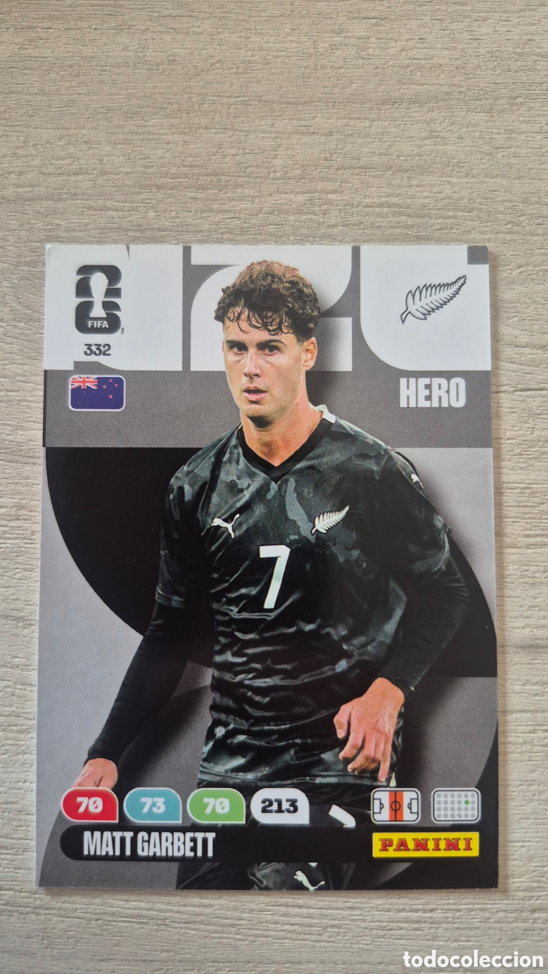 Cromos de F&uacute;tbol: N&deg;322 Nueva Zelanda Matt Garbett Adrenalyn FIFA World Cup 26