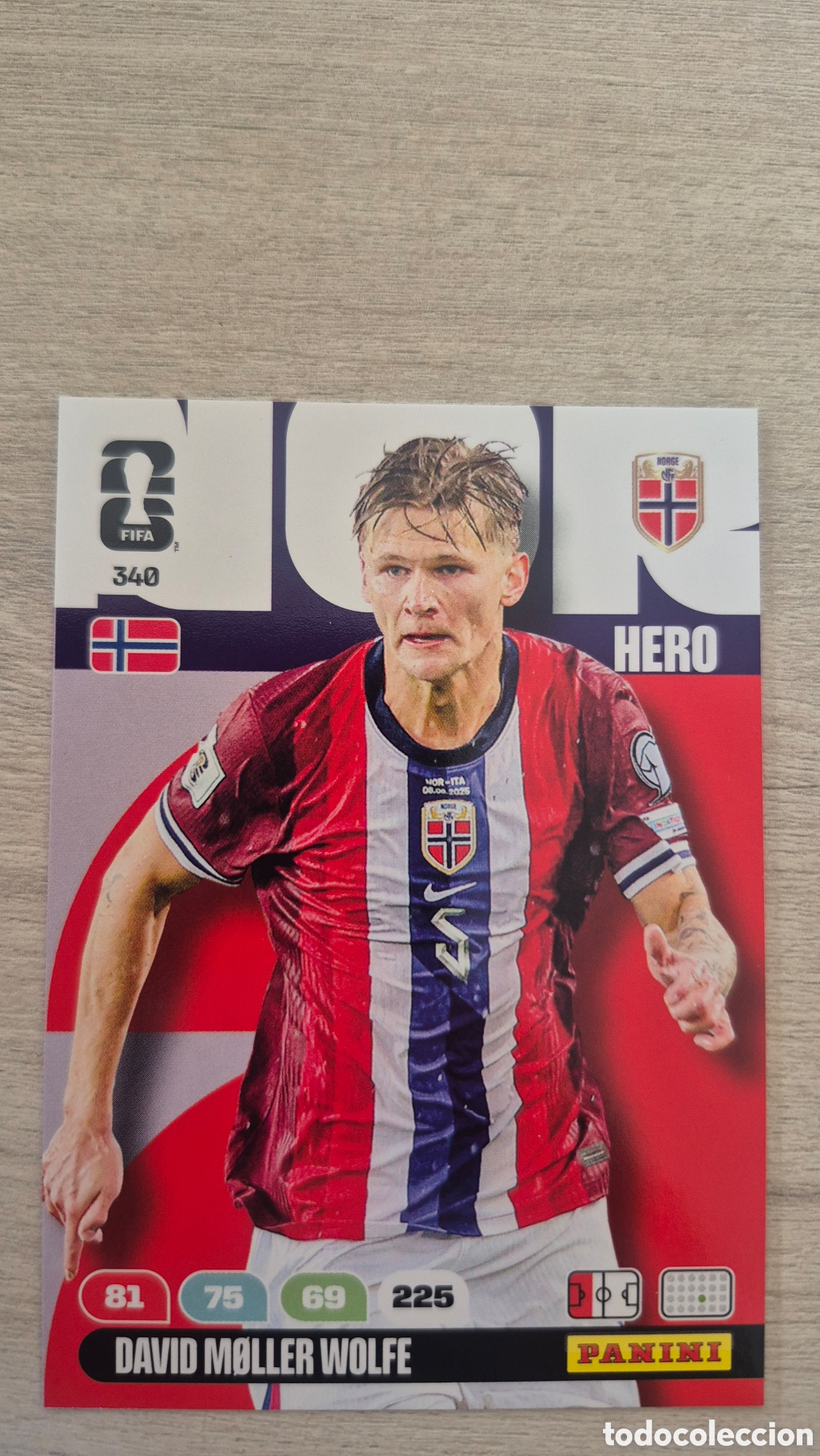 Cromos de F&uacute;tbol: N&deg;340 Noruega David M&oslash;ller Wolfe Adrenalyn FIFA World Cup 26