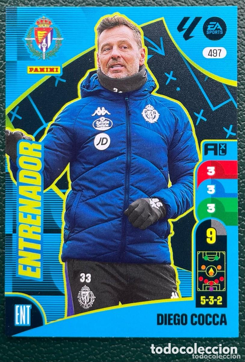 Cromos de F&uacute;tbol: 497 DIEGO COCCA ENTRENADOR REAL VALLADOLID FICHAS ALBUM ADRENALYN XL 2024 2025 24 25