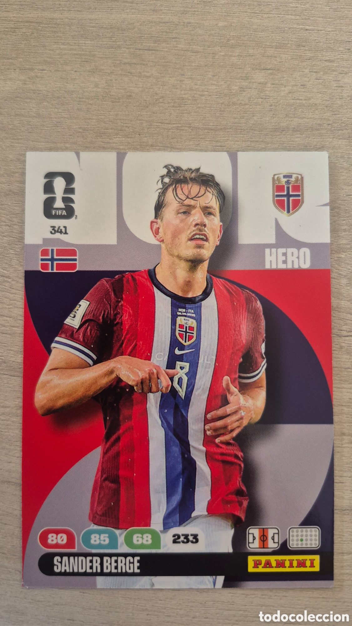 Cromos de F&uacute;tbol: N&deg;341 Noruega Sander Berge Adrenalyn FIFA World Cup 26
