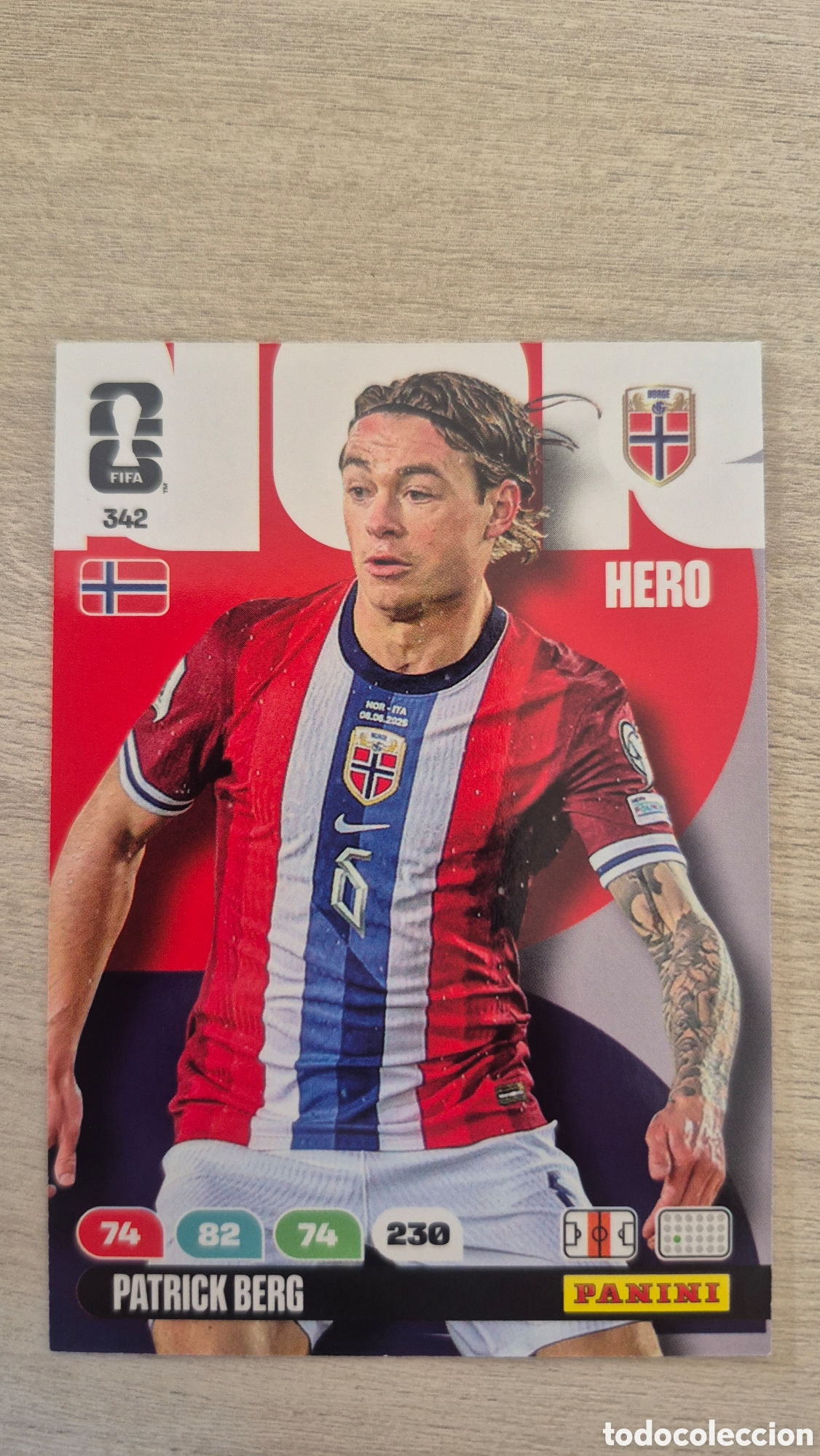 Cromos de F&uacute;tbol: N&deg;342 Noruega Patrick Berg Adrenalyn FIFA World Cup 26