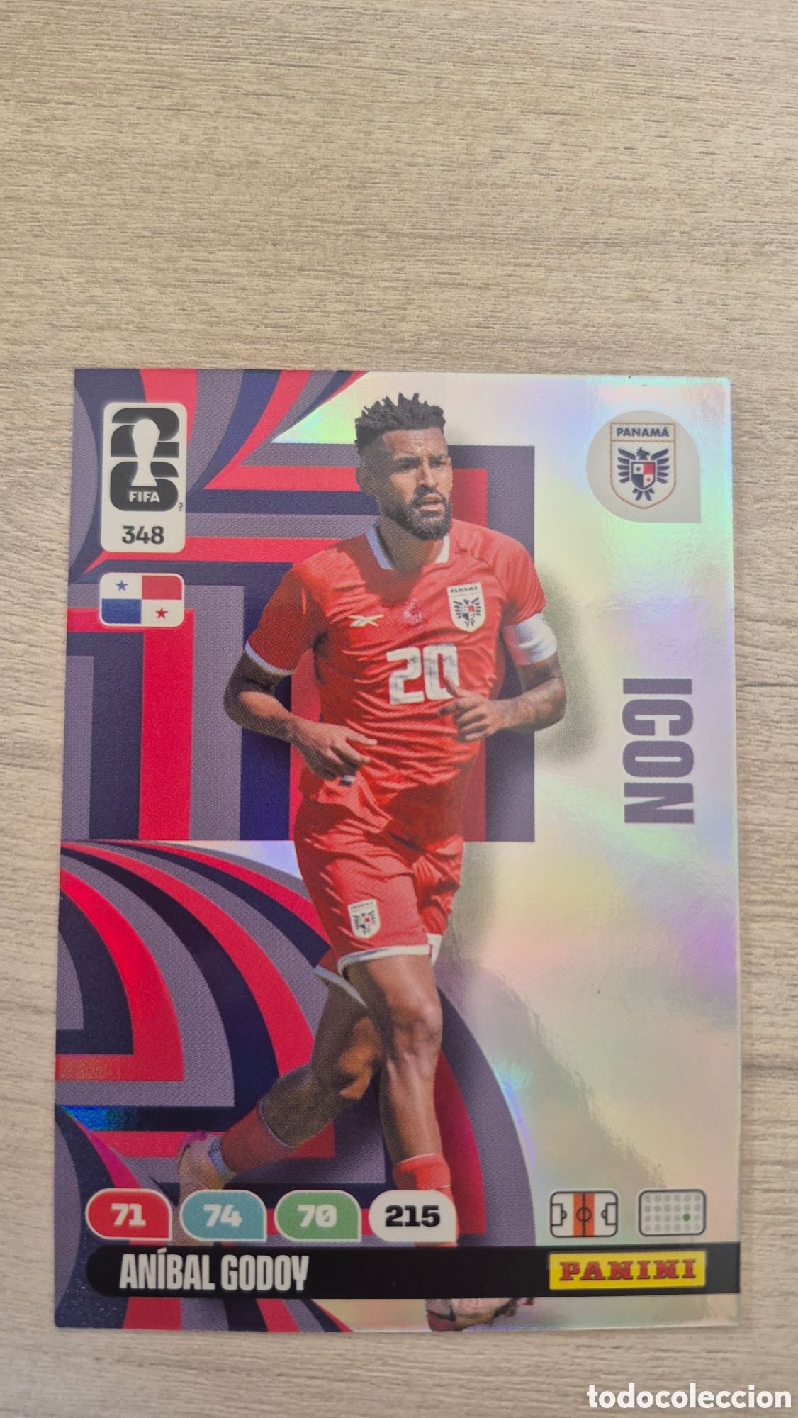 Cromos de F&uacute;tbol: N&deg;348 Icon Panam&aacute; Anibal Godoy Adrenalyn FIFA World Cup 26