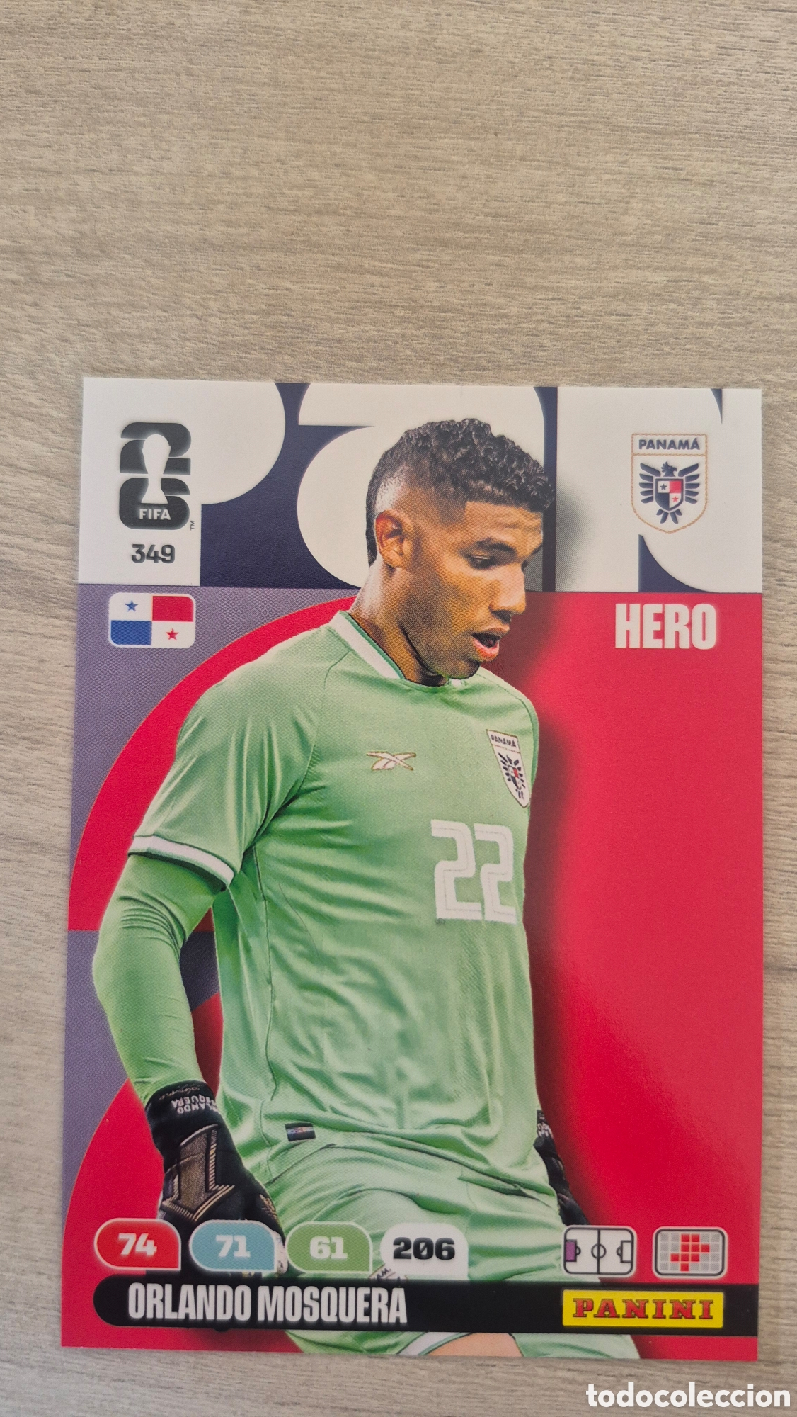 Cromos de F&uacute;tbol: N&deg;349 Panam&aacute; Orlando Mosquera Adrenalyn FIFA World Cup 26