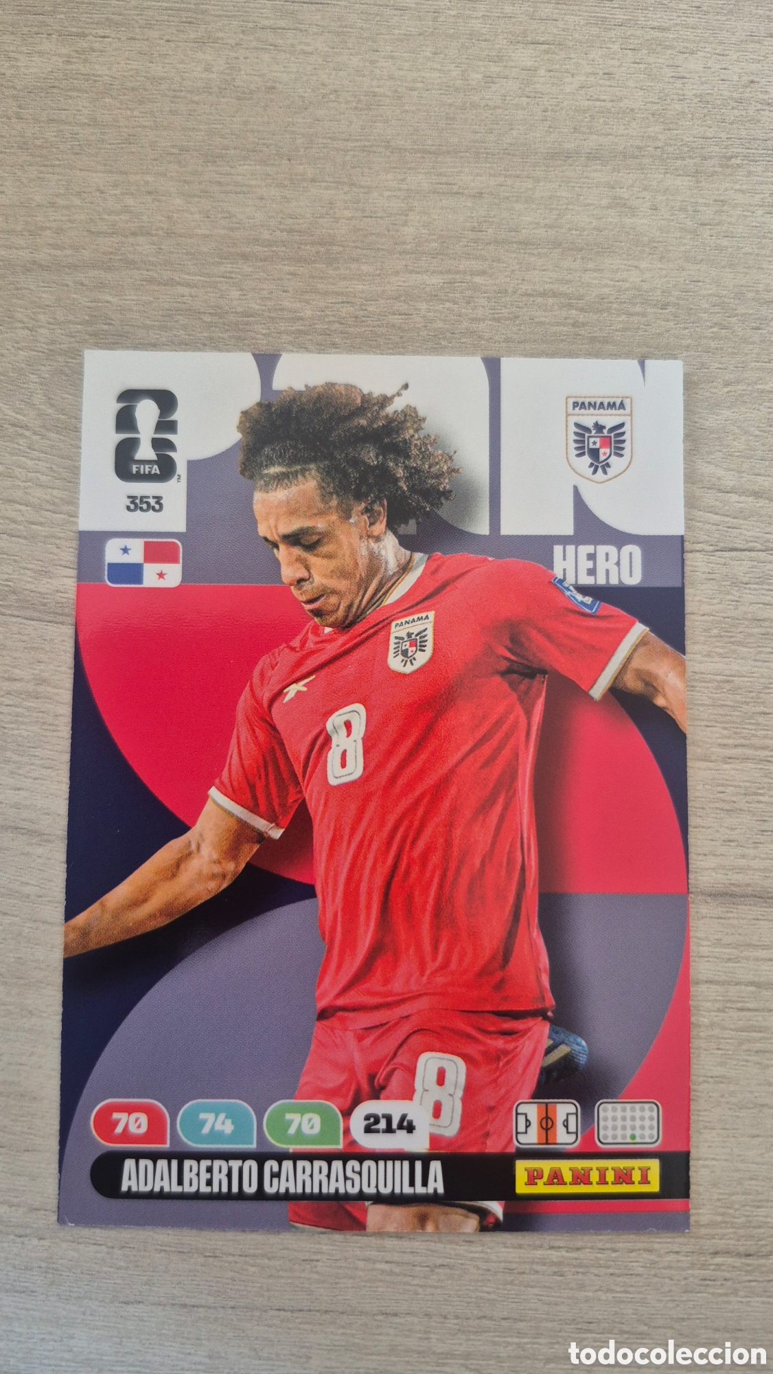 Cromos de F&uacute;tbol: N&deg;353 Panam&aacute; Adalberto Carrasquilla Adrenalyn FIFA World Cup 26