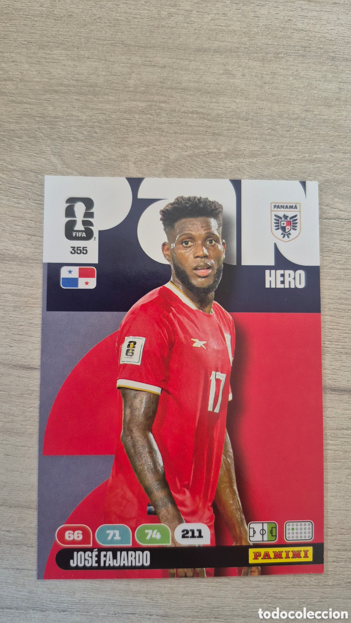 Cromos de F&uacute;tbol: N&deg;355 Panam&aacute; Jose Fajardo Adrenalyn FIFA World Cup 26