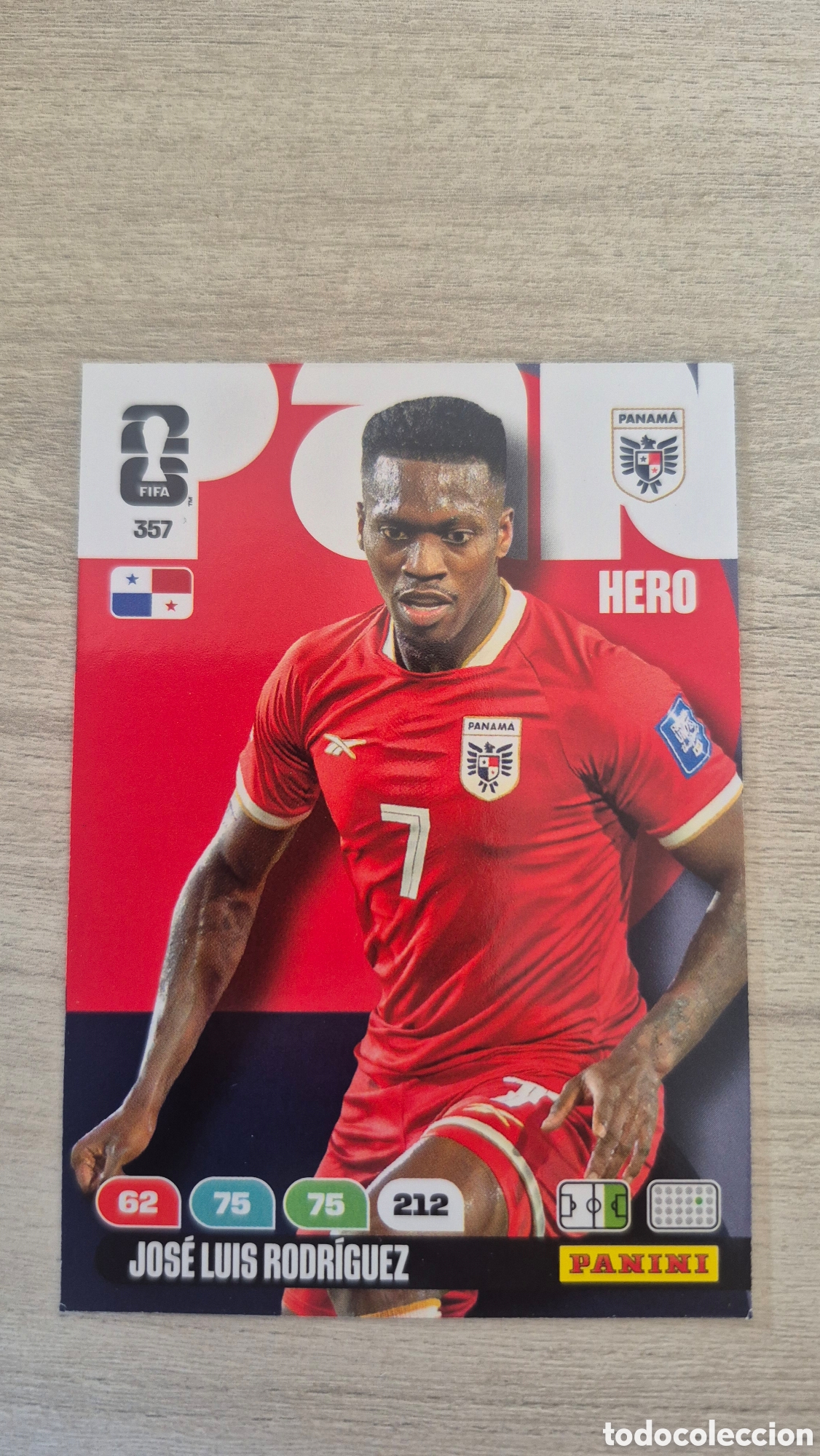 Cromos de F&uacute;tbol: N&deg;357 Panam&aacute; Jose Luis Rodr&iacute;guez Adrenalyn FIFA World Cup 26