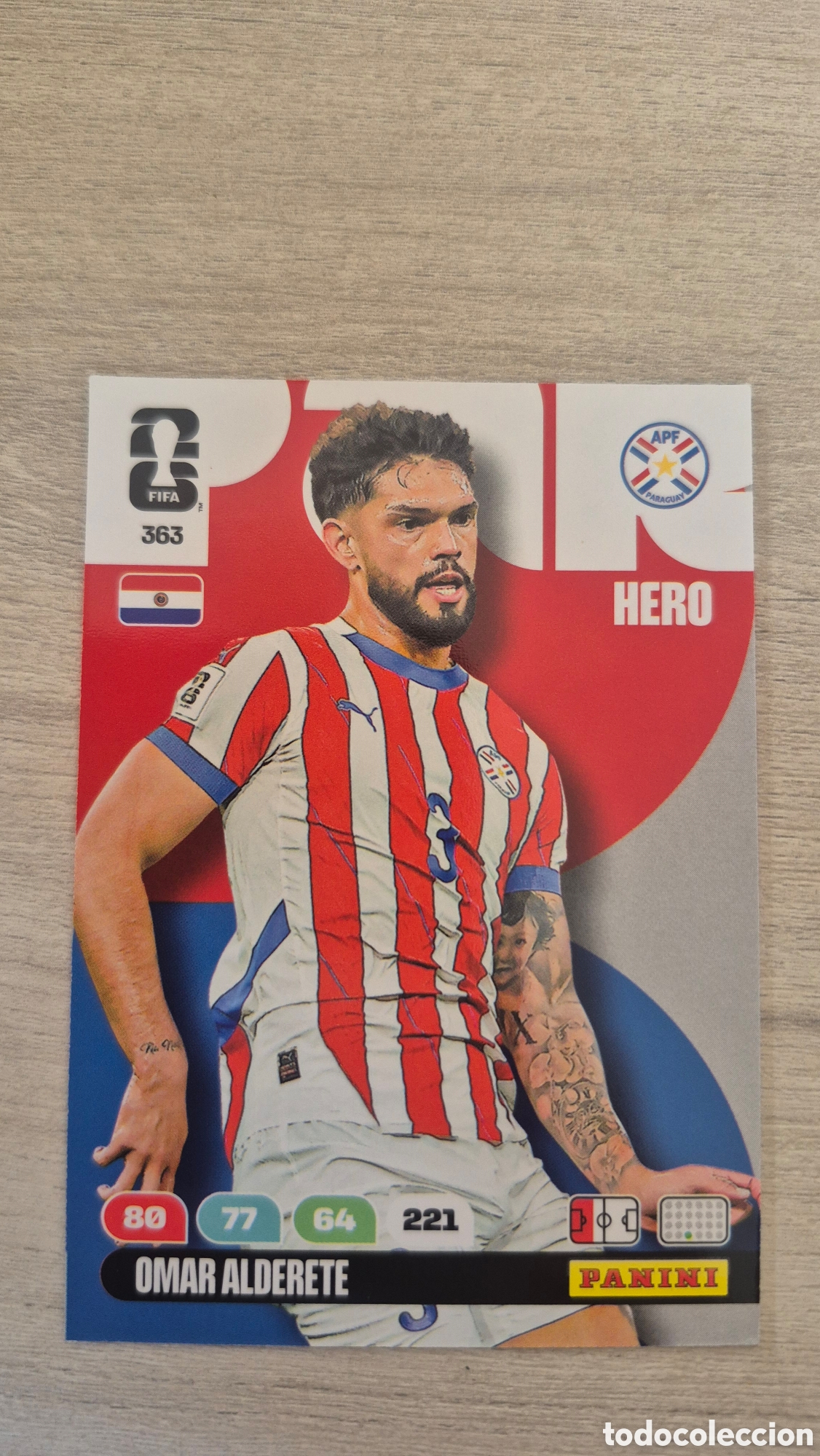Cromos de F&uacute;tbol: N&deg;363 Paraguay Omar Alderete Adrenalyn FIFA World Cup 26