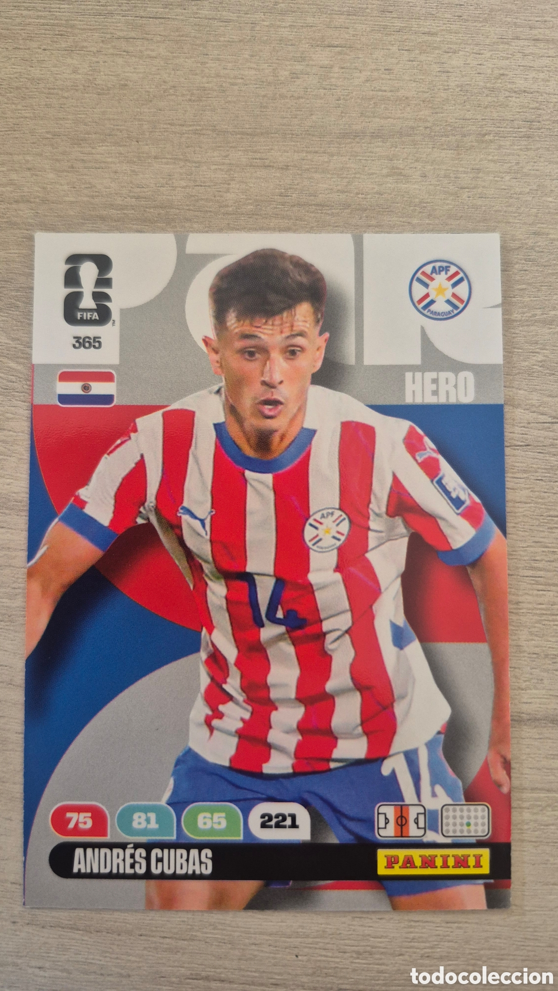Cromos de F&uacute;tbol: N&deg;365 Paraguay Andres Cubas Adrenalyn FIFA World Cup 26