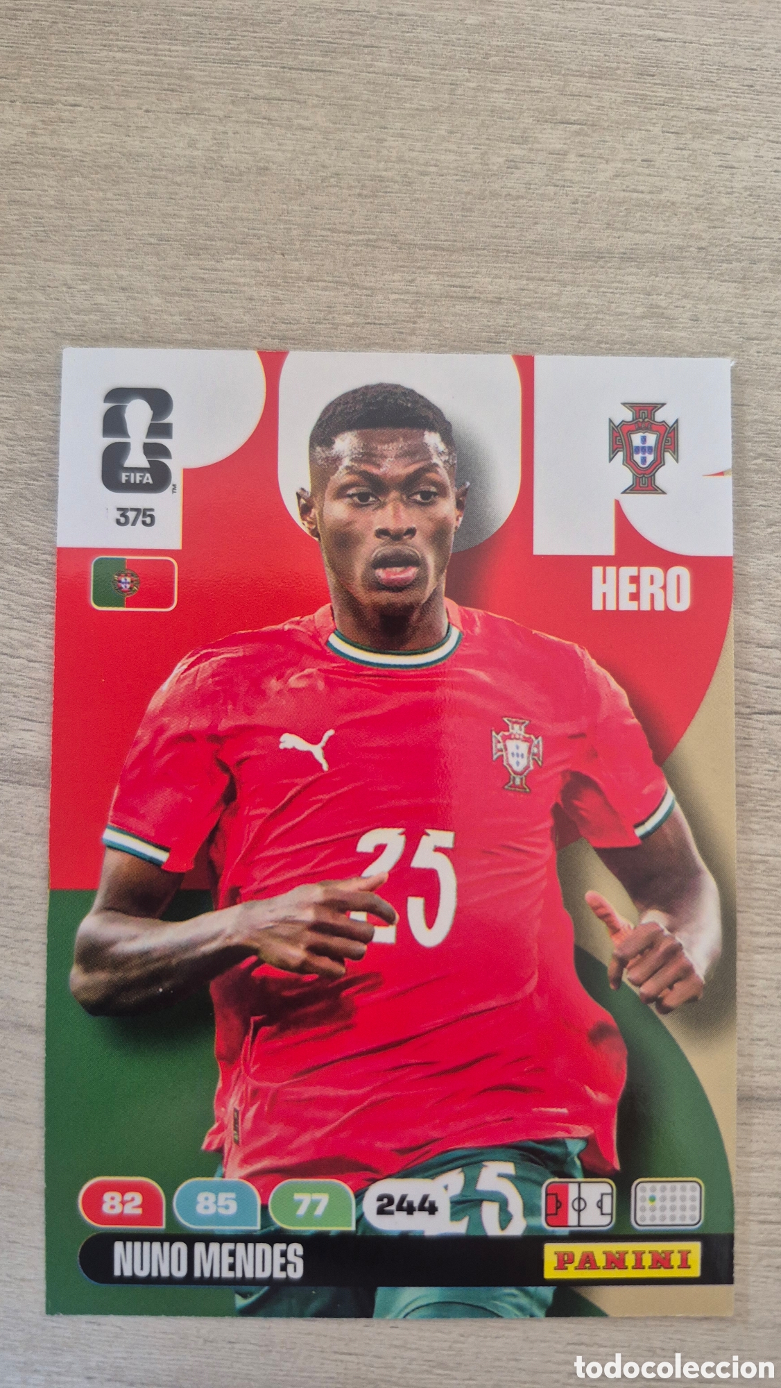 Cromos de F&uacute;tbol: N&deg;375 Portugal Nuno Mendes Adrenalyn FIFA World Cup 26