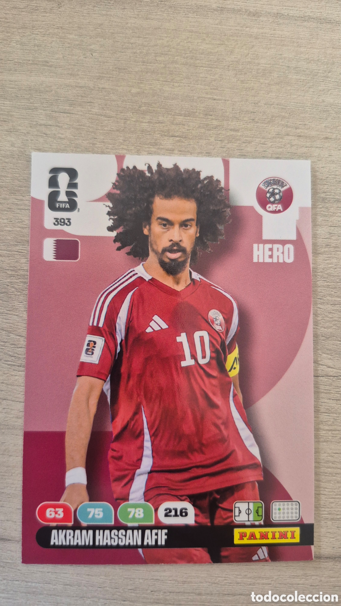 Cromos de F&uacute;tbol: N&deg;393 Qatar Akram Hassan Afif Adrenalyn FIFA World Cup 26