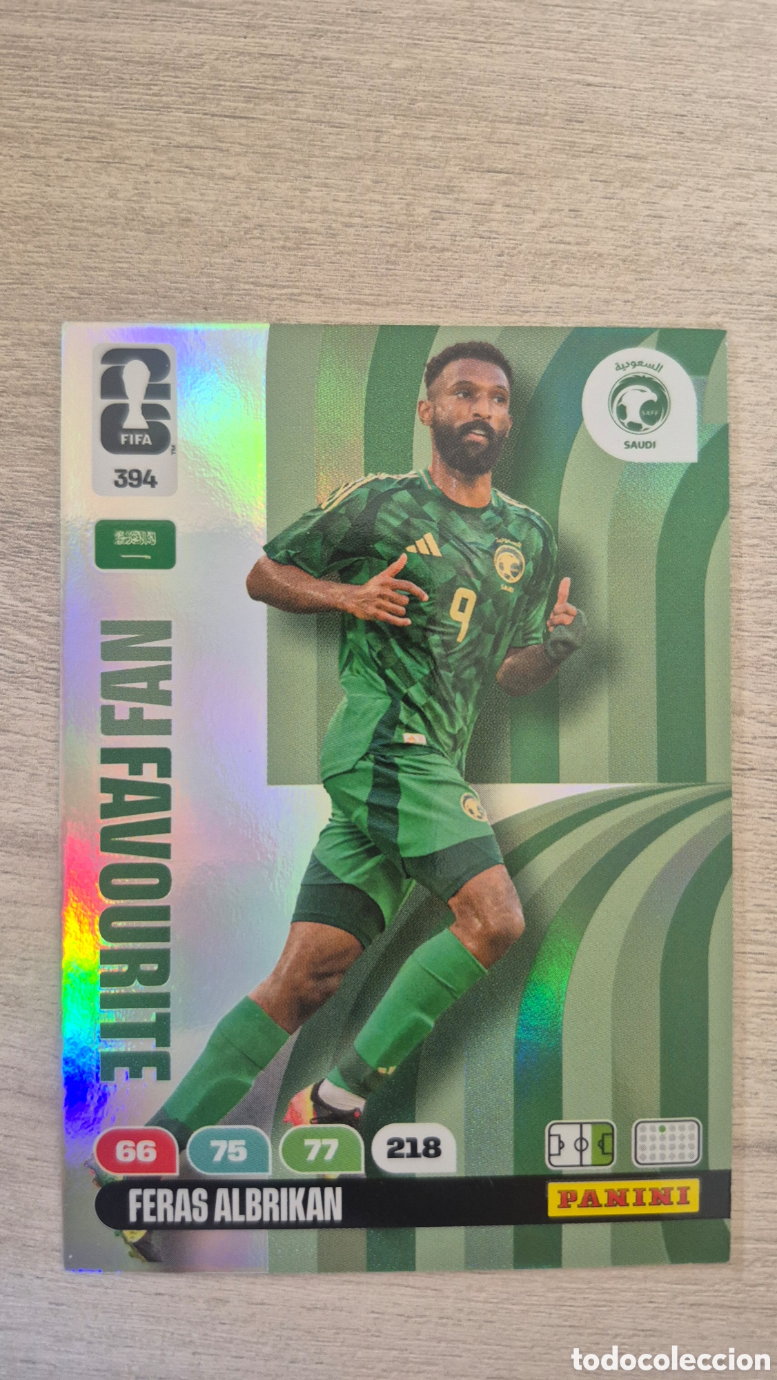Cromos de F&uacute;tbol: N&deg;394 Fan Favourite Arabia Saudi Feras Albrikan Adrenalyn FIFA World Cup 26