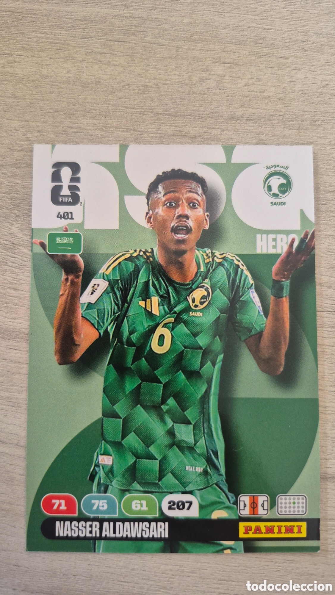Cromos de F&uacute;tbol: N&deg;401 Arabia Saudi Nasser Aldawsari Adrenalyn FIFA World Cup 26
