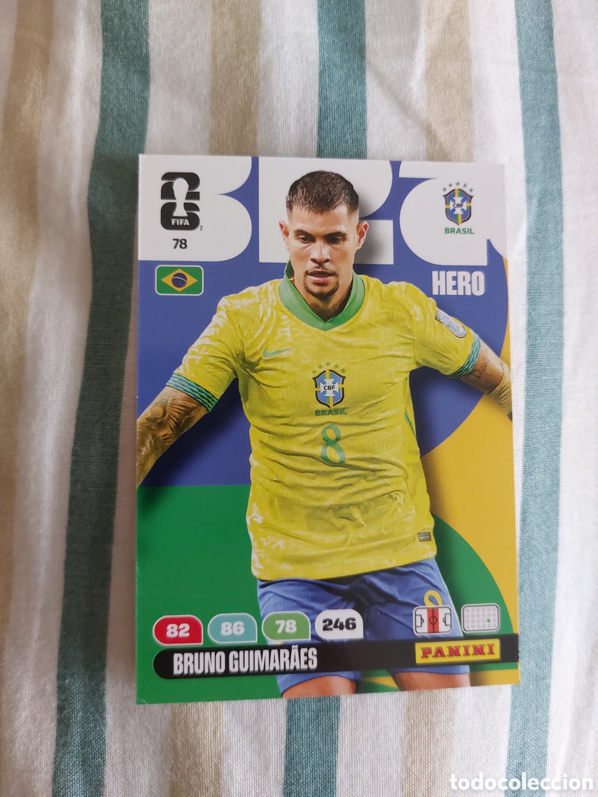 Cromos de F&uacute;tbol: 78 BRUNO GUIMARAES BRASIL HERO PANINI ADRENALYN FIFA WORLD CUP 26 2026
