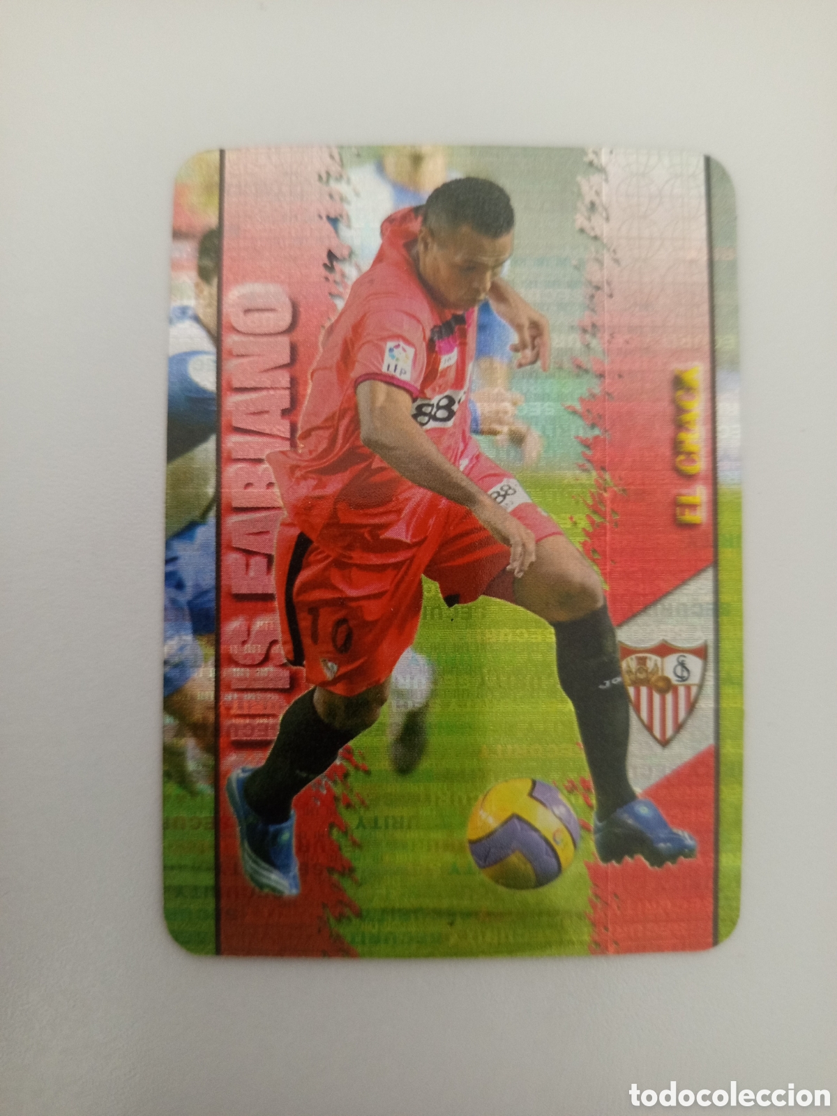 Football Stickers: ❇️ CROMO ⚽ LUIS FABIANO SEVILLA 80 EL CRACK FICHAS LIGA 2008 07 08 2007 2008 MUNDICROMO ❇️