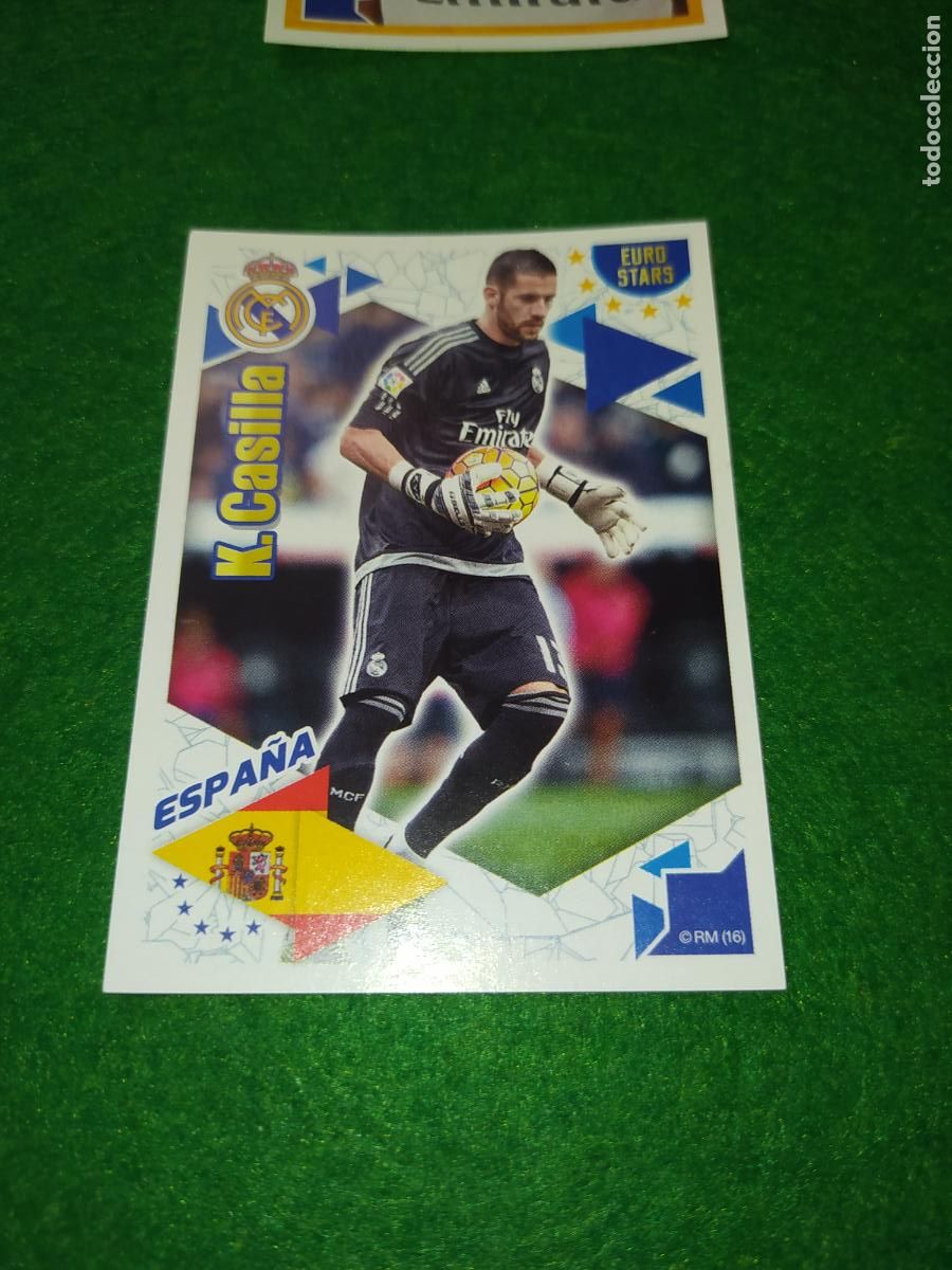 Cromos de F&uacute;tbol: COLECCION OFICIAL DEL REAL MADRID 2015 2016 - N&ordm; 154 K. CASILLA EURO STARS