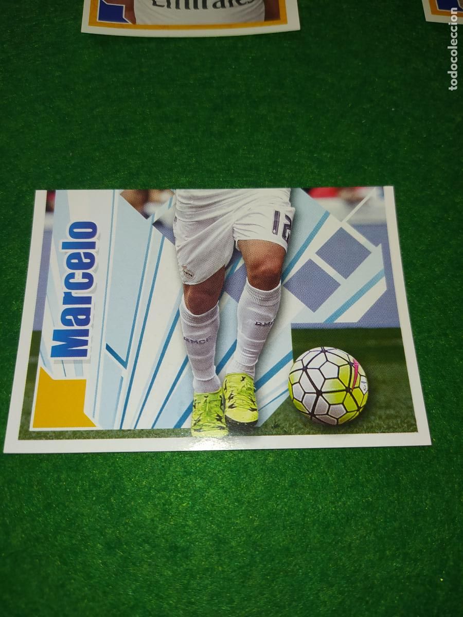 Cromos de F&uacute;tbol: COLECCION OFICIAL DEL REAL MADRID 2015 2016 - N&ordm; 97 MARCELO PARTE INFERIOR