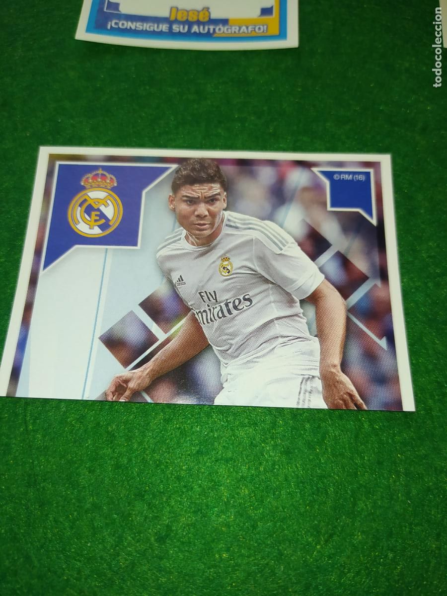 Cromos de F&uacute;tbol: COLECCION OFICIAL DEL REAL MADRID 2015 2016 - N&ordm; 106 CASEMIRO PARTE SUPERIOR
