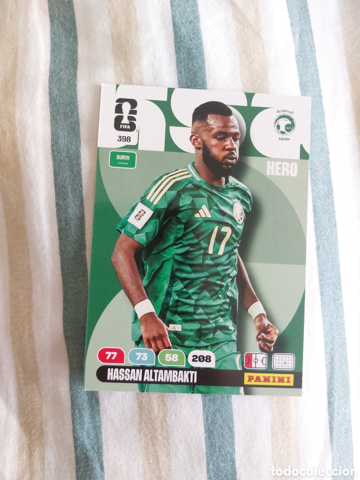 Cromos de F&uacute;tbol: 398 HASSAN ALTAMBAKTI ARABIA SAUDI HERO PANINI ADRENALYN FIFA WORLD CUP 26 2026