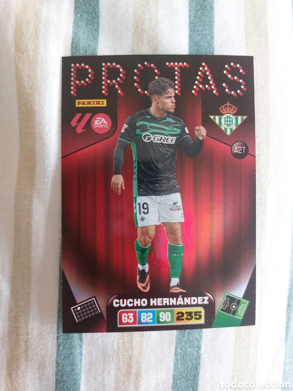 Cromos de F&uacute;tbol: 427 CUCHO HERNANDEZ BETIS PROTAS LIGA ADRENALYN XL 2025 2026 25 26