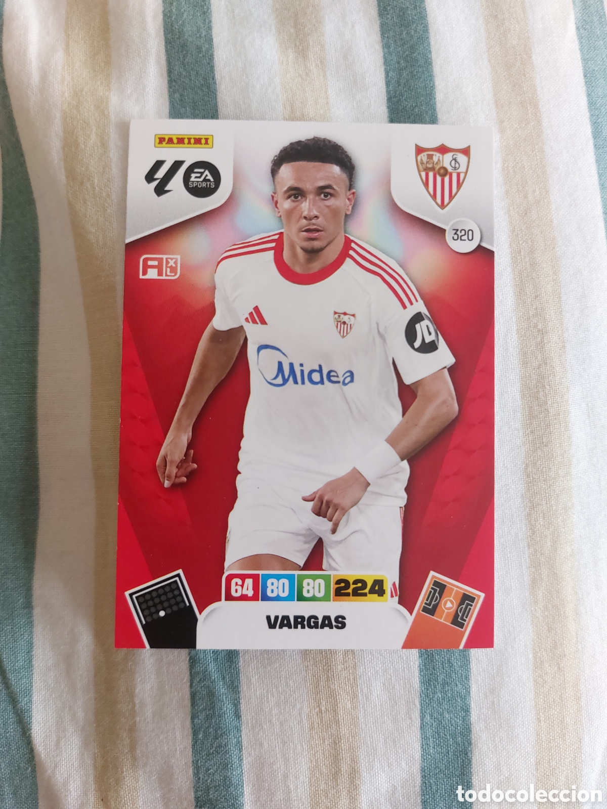 Cromos de F&uacute;tbol: 320 VARGAS DEL SEVILLA 25 26 ADRENALYN XL 2025 2026