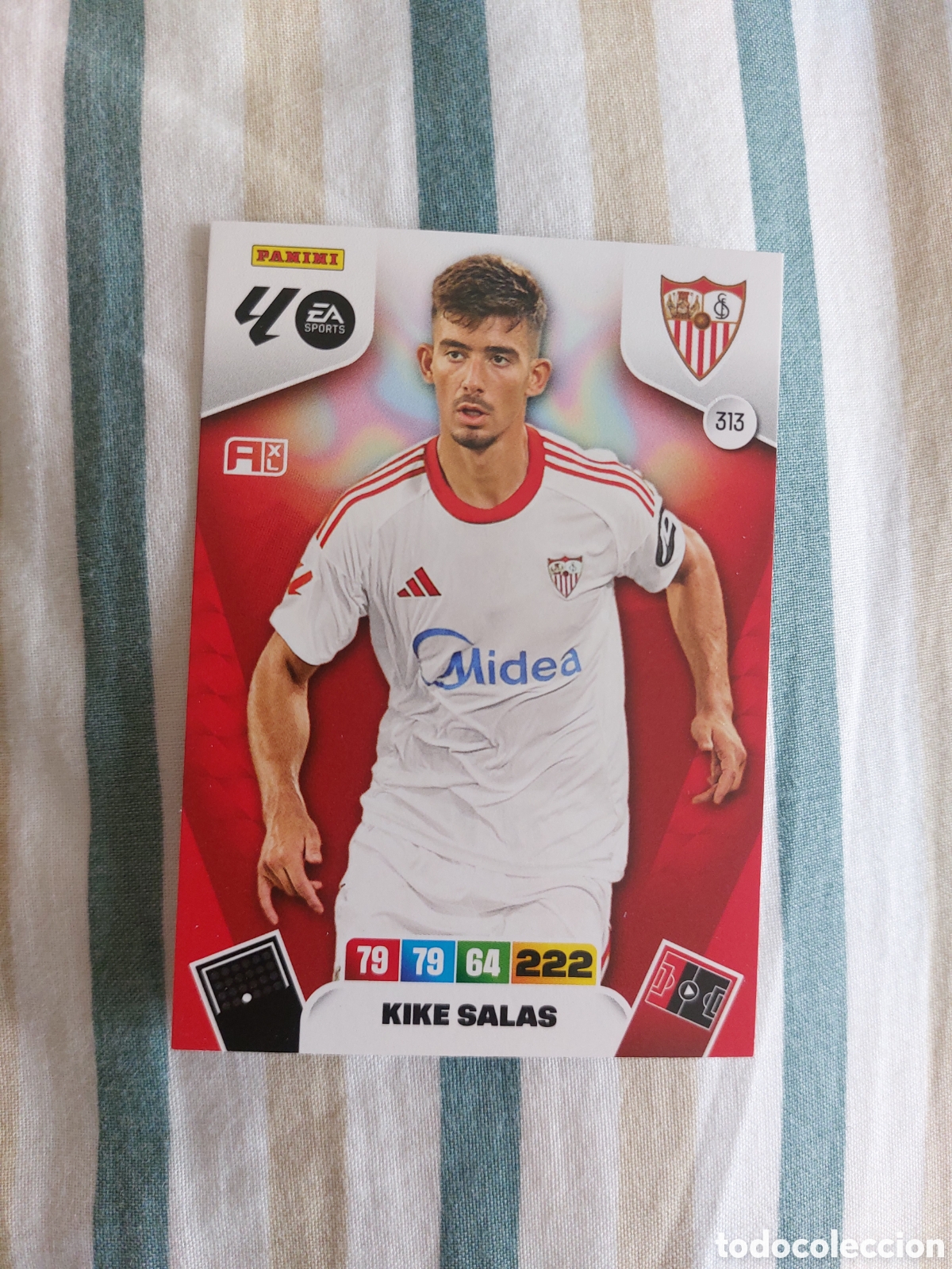 Cromos de F&uacute;tbol: 313 KIKE SALAS DEL SEVILLA 25 26 ADRENALYN XL 2025 2026