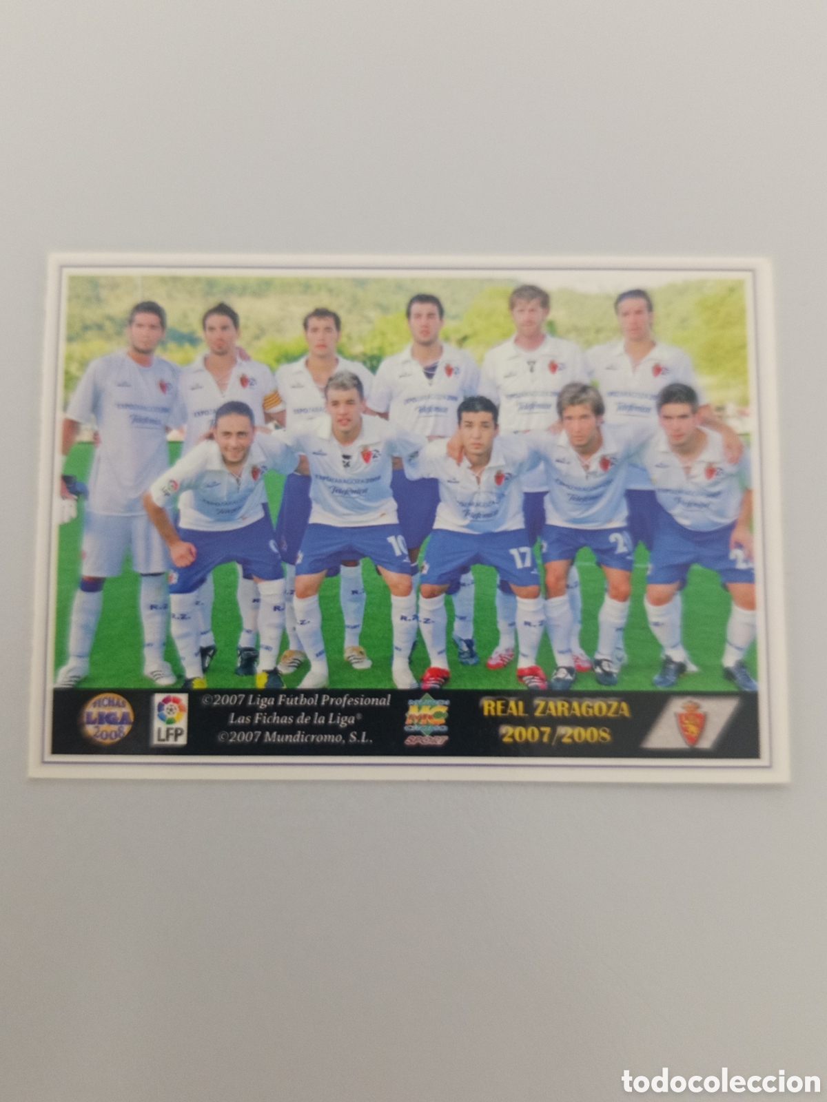 Cromos de F&uacute;tbol: ❇️ CROMO ⚽ EQUIPO ZARAGOZA FICHAS LIGA 2008 07 08 2007 2008 MUNDICROMO ❇️