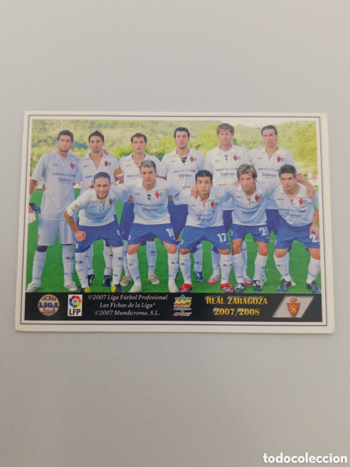 Cromos de F&uacute;tbol: ❇️ CROMO ⚽ EQUIPO ZARAGOZA FICHAS LIGA 2008 07 08 2007 2008 MUNDICROMO ❇️