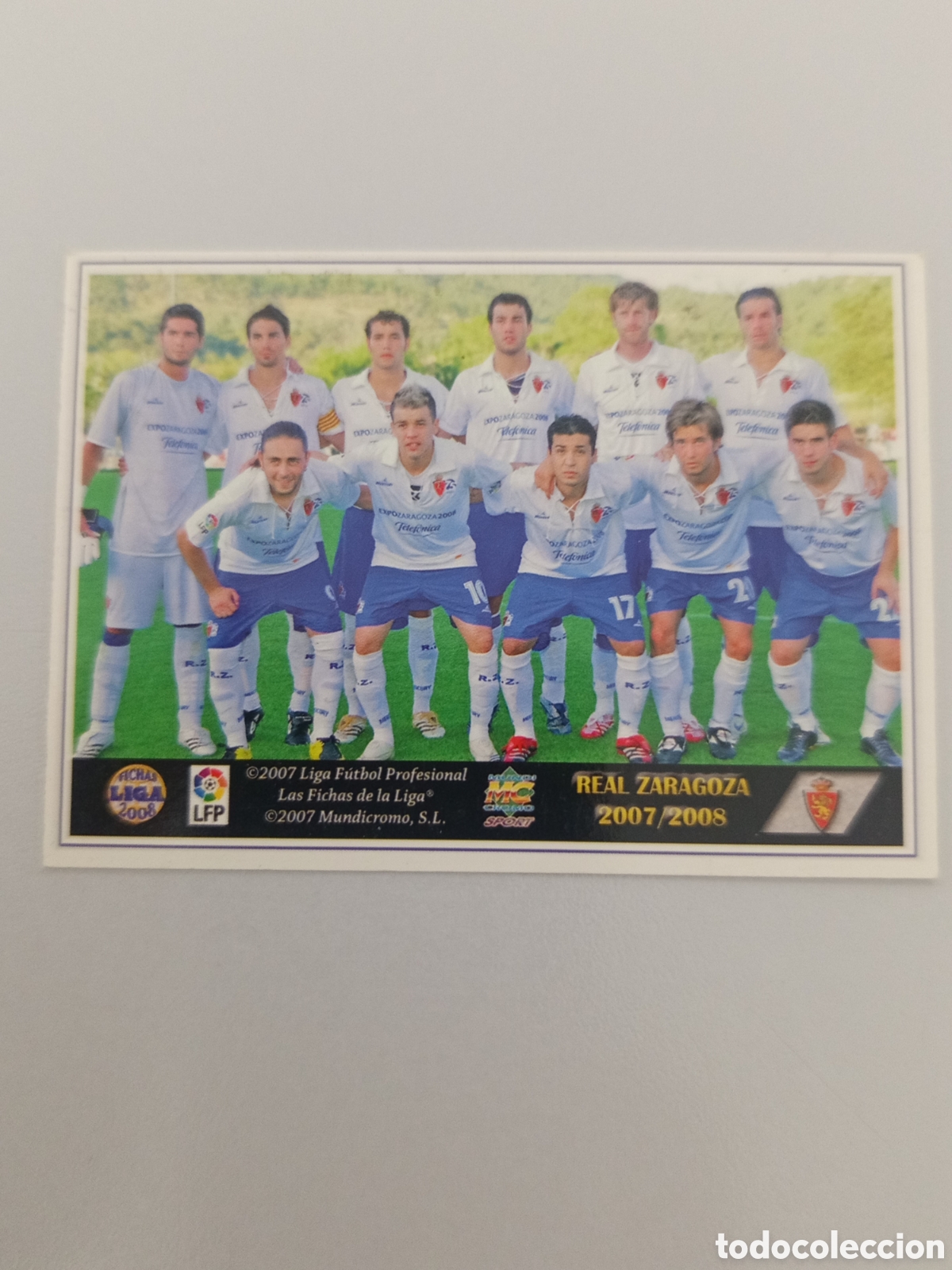 Cromos de F&uacute;tbol: ❇️ CROMO ⚽ EQUIPO ZARAGOZA FICHAS LIGA 2008 07 08 2007 2008 MUNDICROMO ❇️