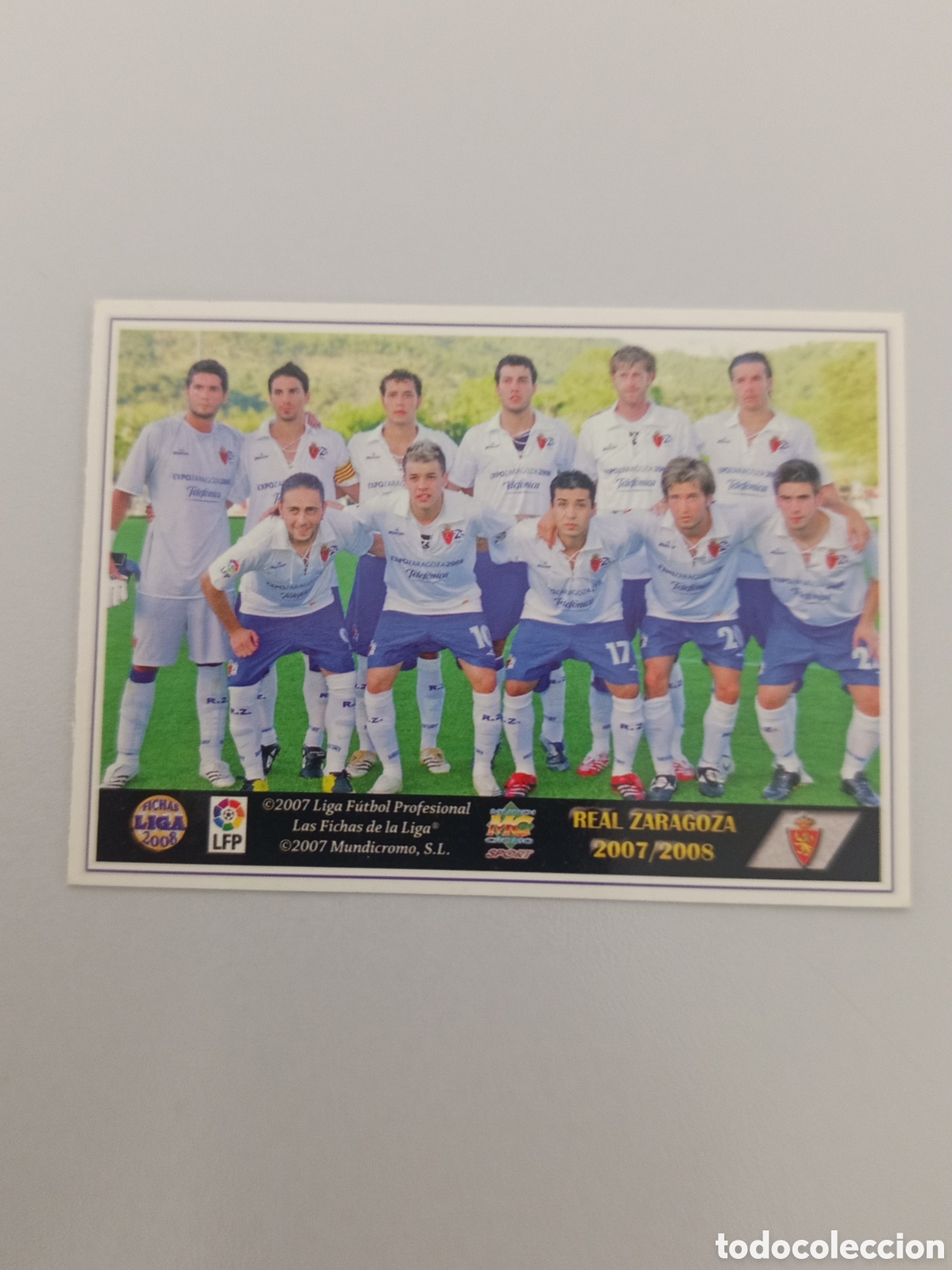 Cromos de F&uacute;tbol: ❇️ CROMO ⚽ EQUIPO ZARAGOZA FICHAS LIGA 2008 07 08 2007 2008 MUNDICROMO ❇️