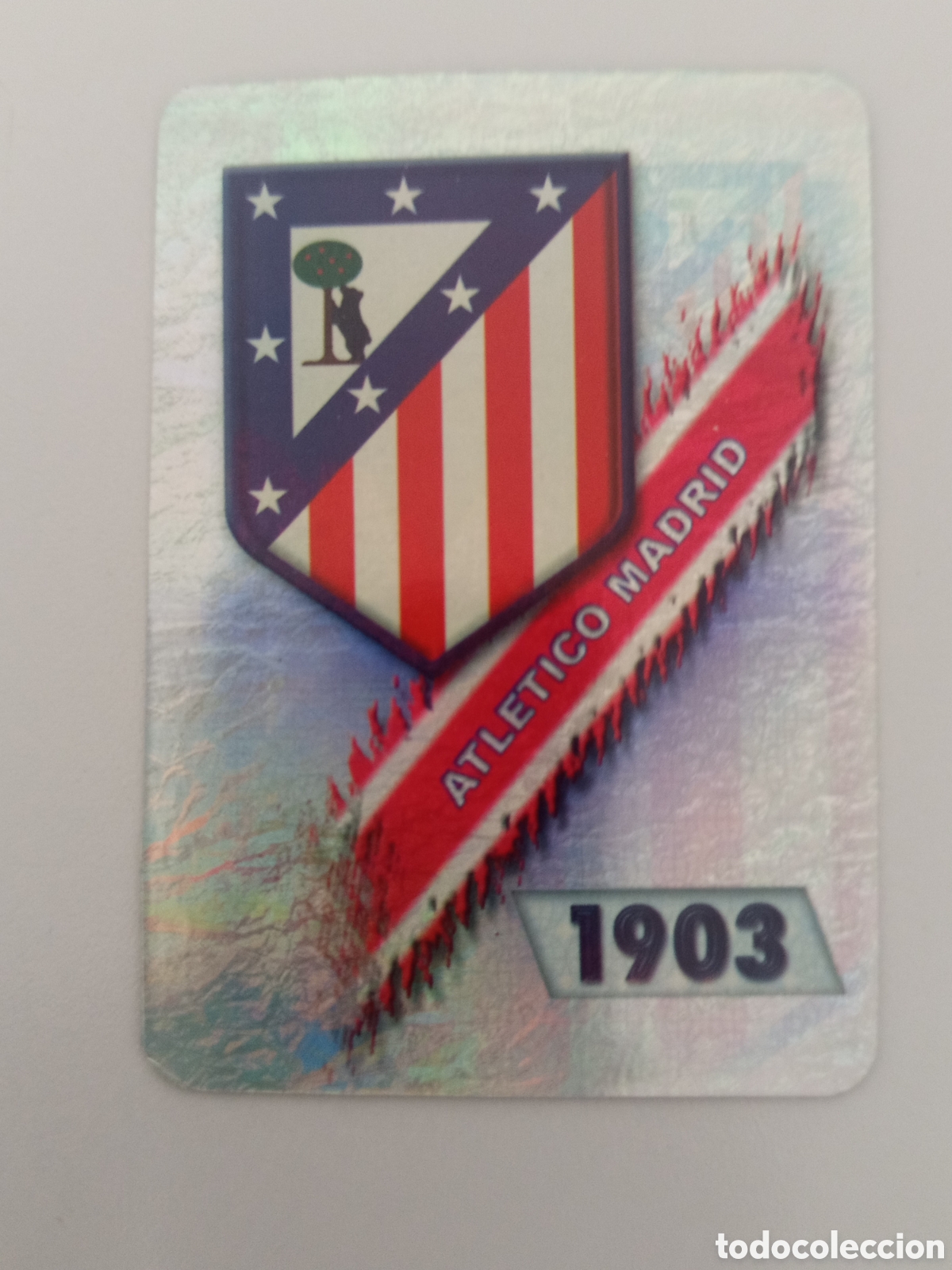 Cromos de Futebol: ❇️ CROMO ⚽ ESCUDO ATL&Eacute;TICO DE MADRID FICHAS LIGA 2008 07 08 2007 2008 MUNDICROMO ❇️