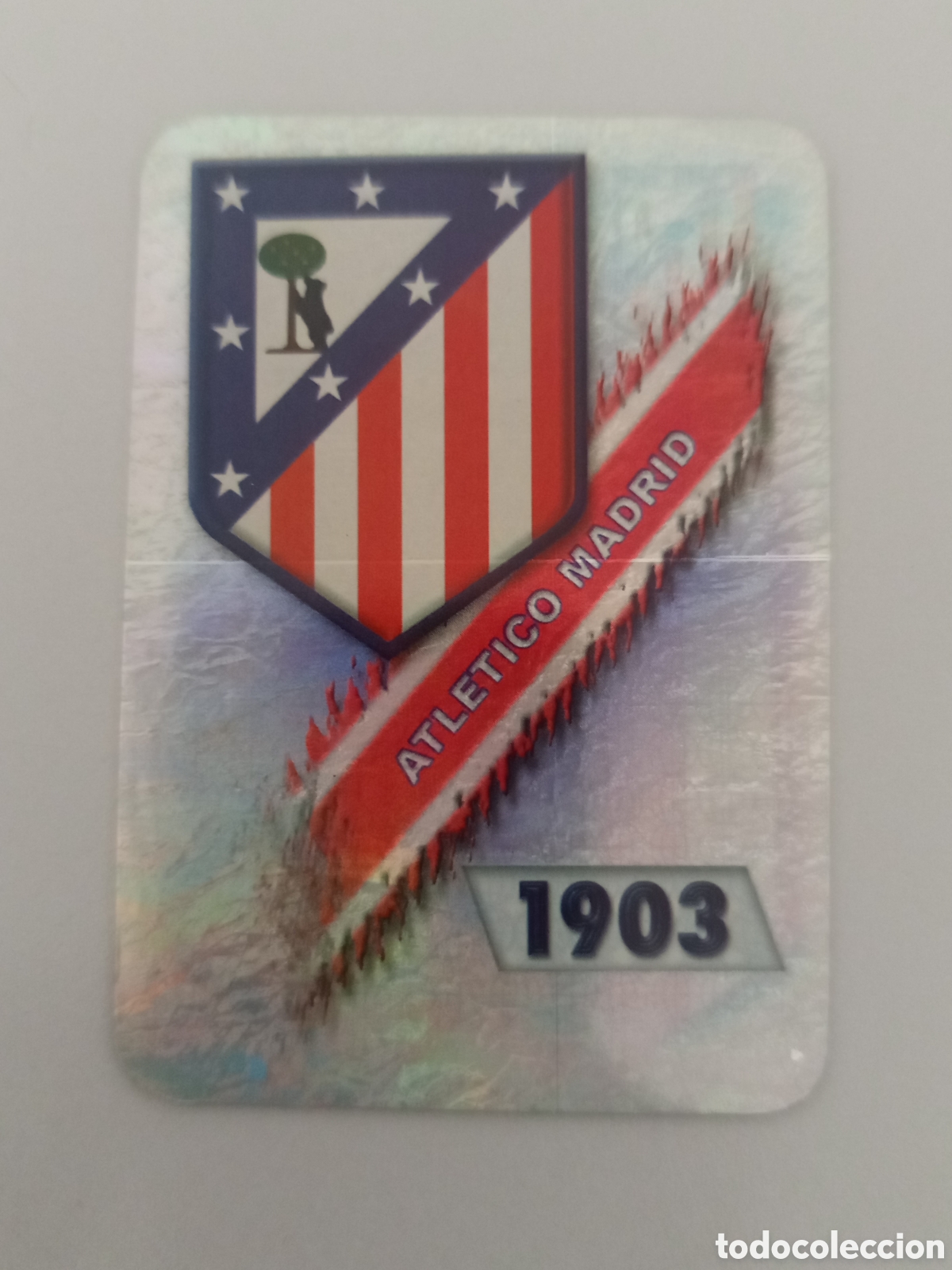 Cromos de Futebol: ❇️ CROMO ⚽ ESCUDO ATL&Eacute;TICO DE MADRID FICHAS LIGA 2008 07 08 2007 2008 MUNDICROMO ❇️