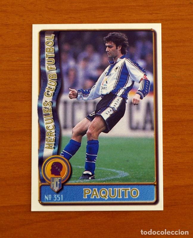 Cromos de F&uacute;tbol: H&eacute;rcules -N&ordm; 351 Paquito -Mundicromo Las Fichas de la Liga de F&uacute;tbol 1996-1997-96-97