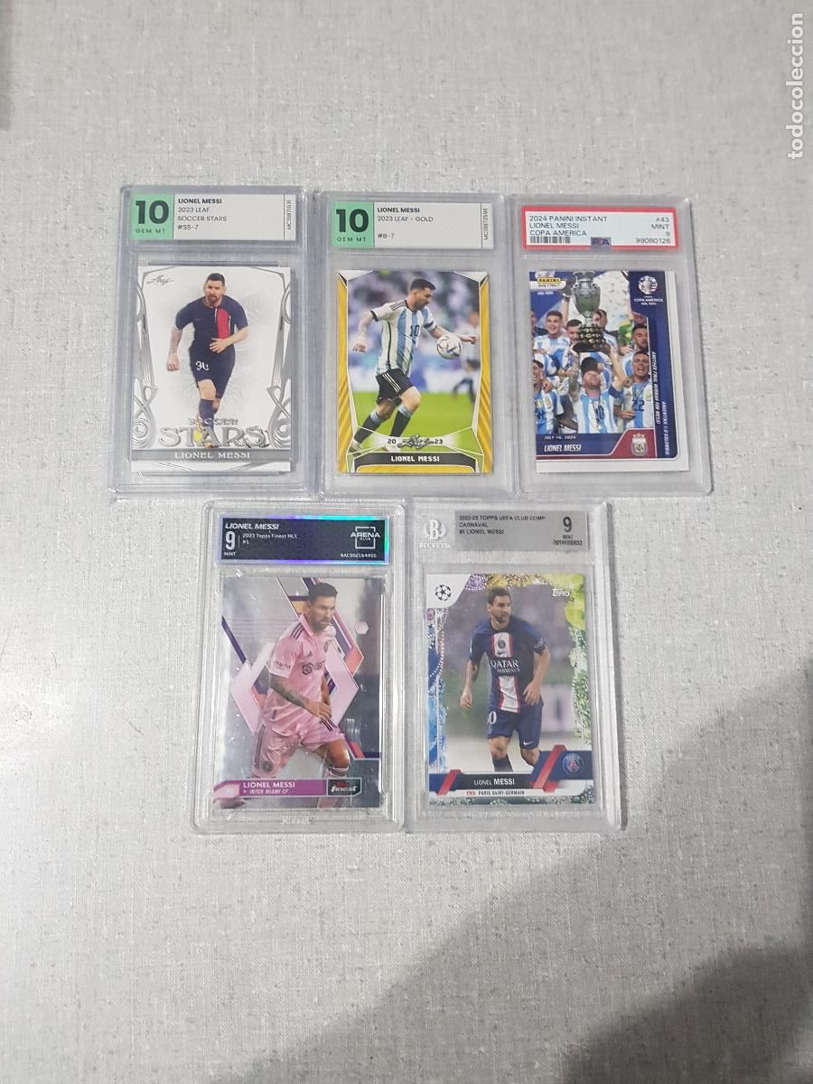 Cromos de F&uacute;tbol: LIONEL MESSI ,GRADEADOS