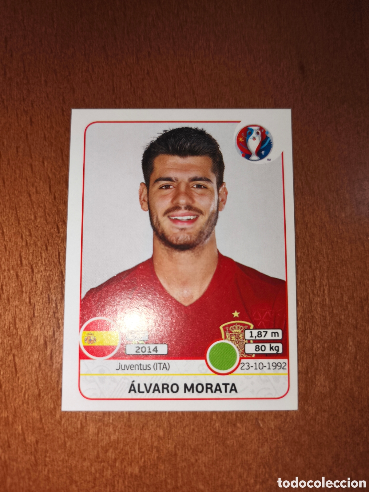 Cromos de F&uacute;tbol: &Aacute;lvaro Morata n&deg;370 UEFA Euro 2016 Espa&ntilde;a