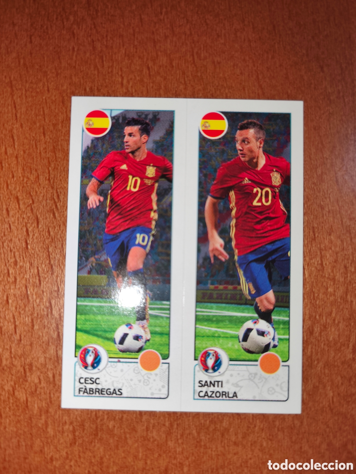 Cromos de F&uacute;tbol: Cesc F&aacute;bregas/Santi Cazorla n&deg;377 UEFA Euro 2016 Espa&ntilde;a