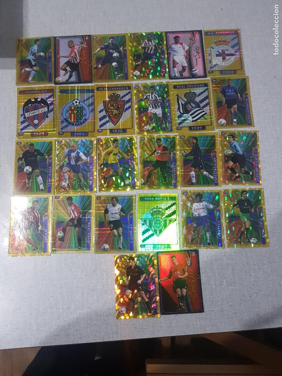 Cromos de F&uacute;tbol: VARIAS FICHAS CROMOS BRILLANTES