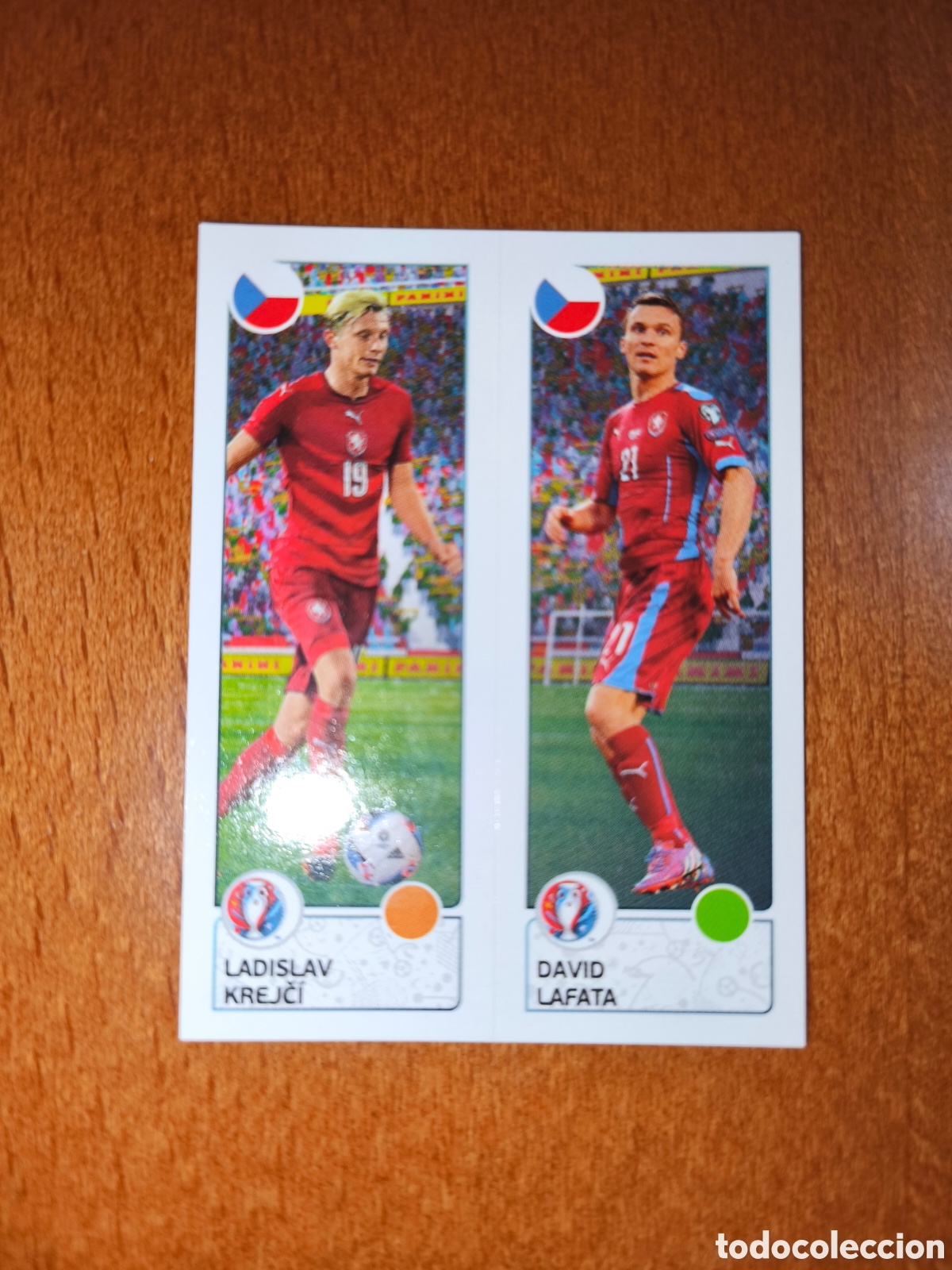 Cromos de F&uacute;tbol: Ladislav Krejci/David Lafata n&deg;384 UEFA Euro 2016 Rep&uacute;blica Checa