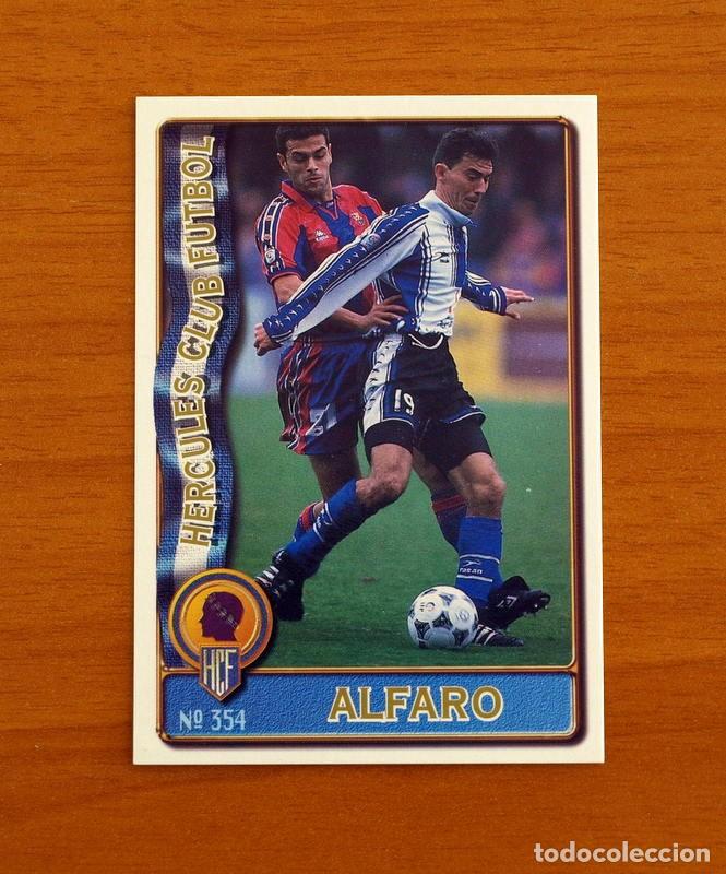 Cromos de F&uacute;tbol: H&eacute;rcules -N&ordm; 354 Alfaro -Mundicromo Las Fichas de la Liga de F&uacute;tbol 1996-1997-96-97