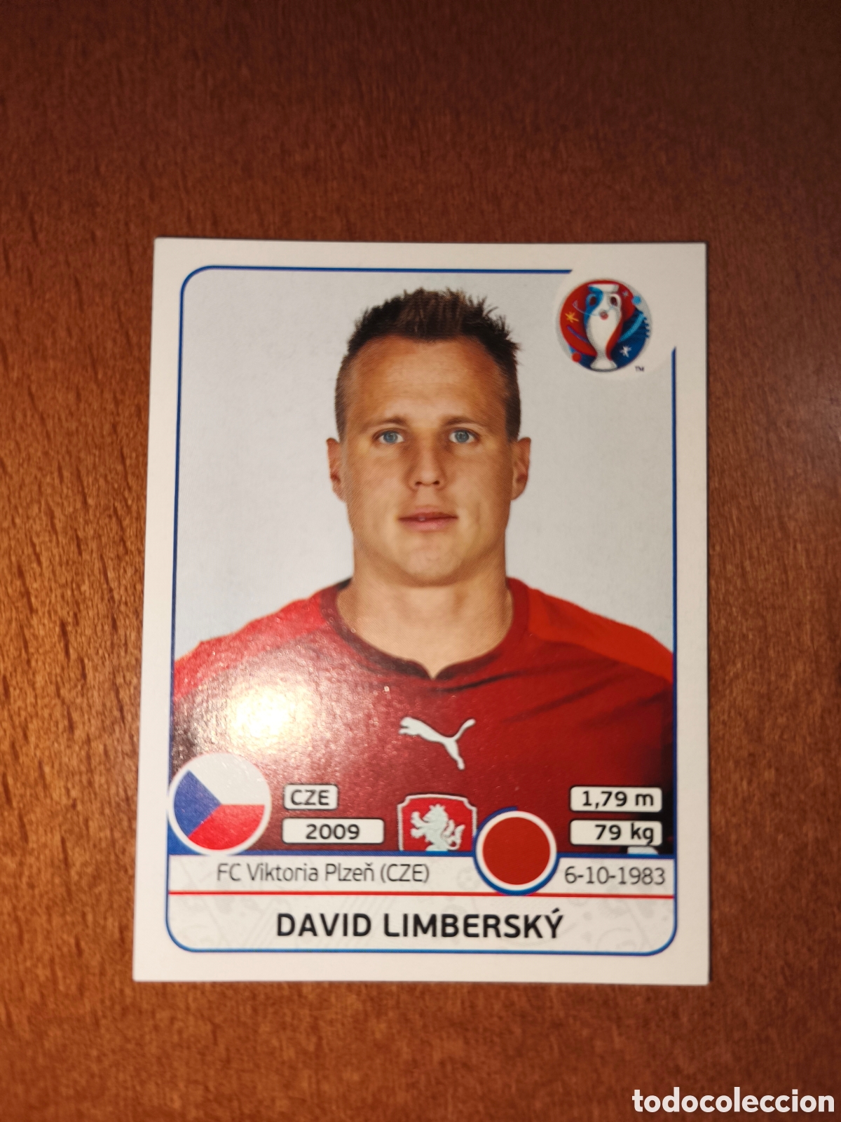 Cromos de F&uacute;tbol: David Limbersky n&deg;391 UEFA Euro 2016 Rep&uacute;blica Checa