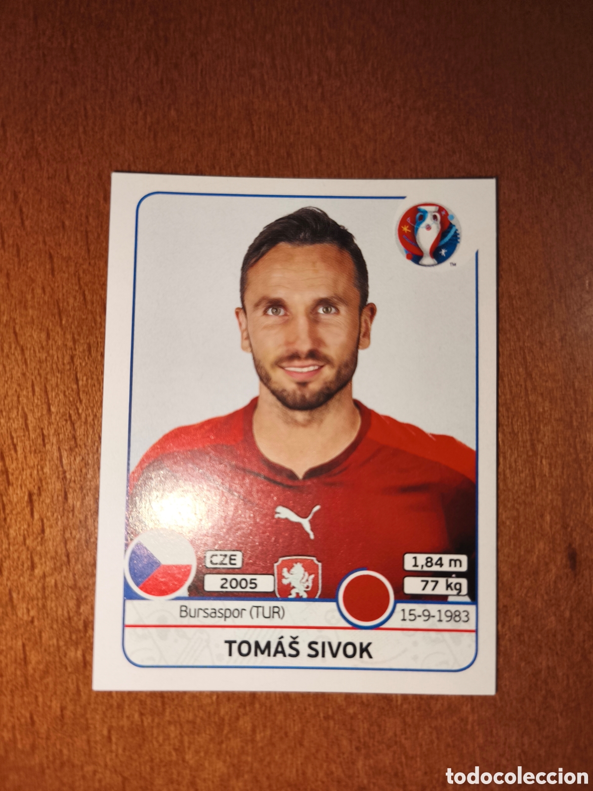 Cromos de F&uacute;tbol: Tom&aacute;s Sivok n&deg;392 UEFA Euro 2016 Rep&uacute;blica Checa