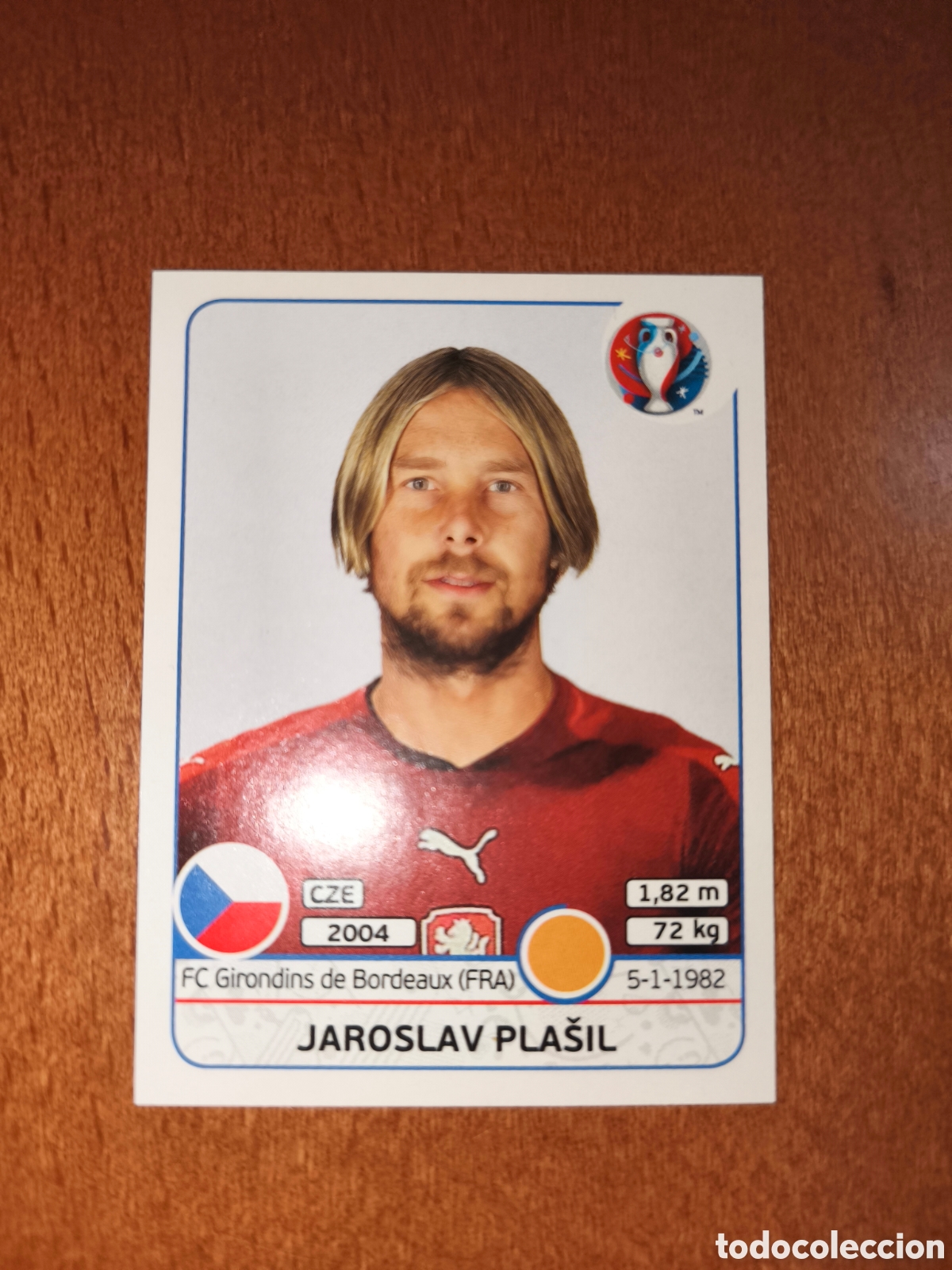 Cromos de F&uacute;tbol: Jaroslav Plasil n&deg;396 UEFA Euro 2016 Republica Checa