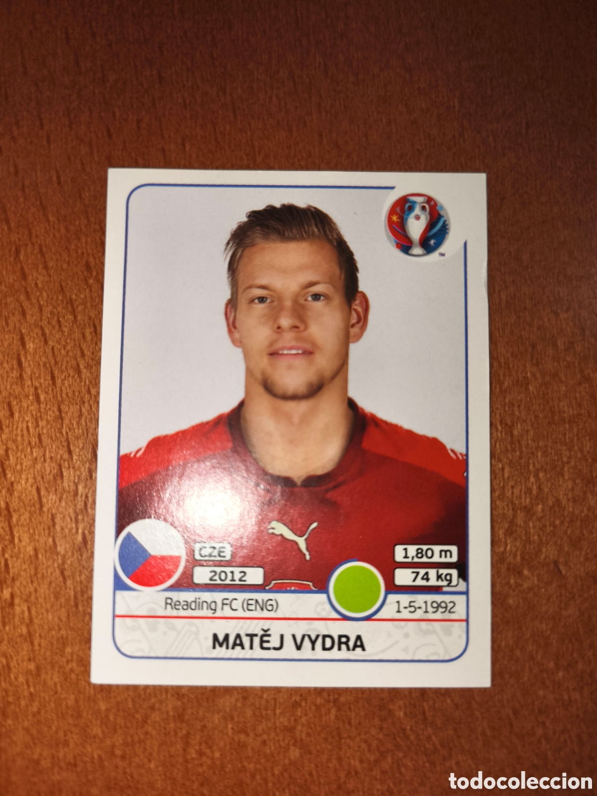 Cromos de F&uacute;tbol: Matej Vydra n&deg;401 UEFA Euro 2016 Rep&uacute;blica Checa