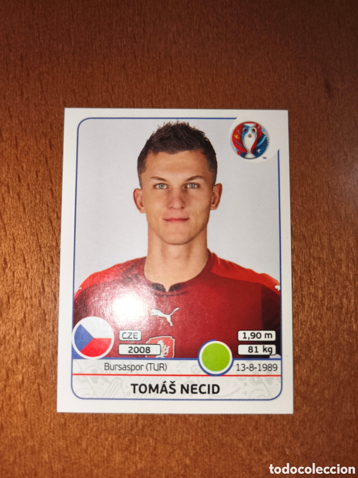 Cromos de F&uacute;tbol: Tom&aacute;s Necid n&deg;404 UEFA Euro 2016 Rep&uacute;blica Checa