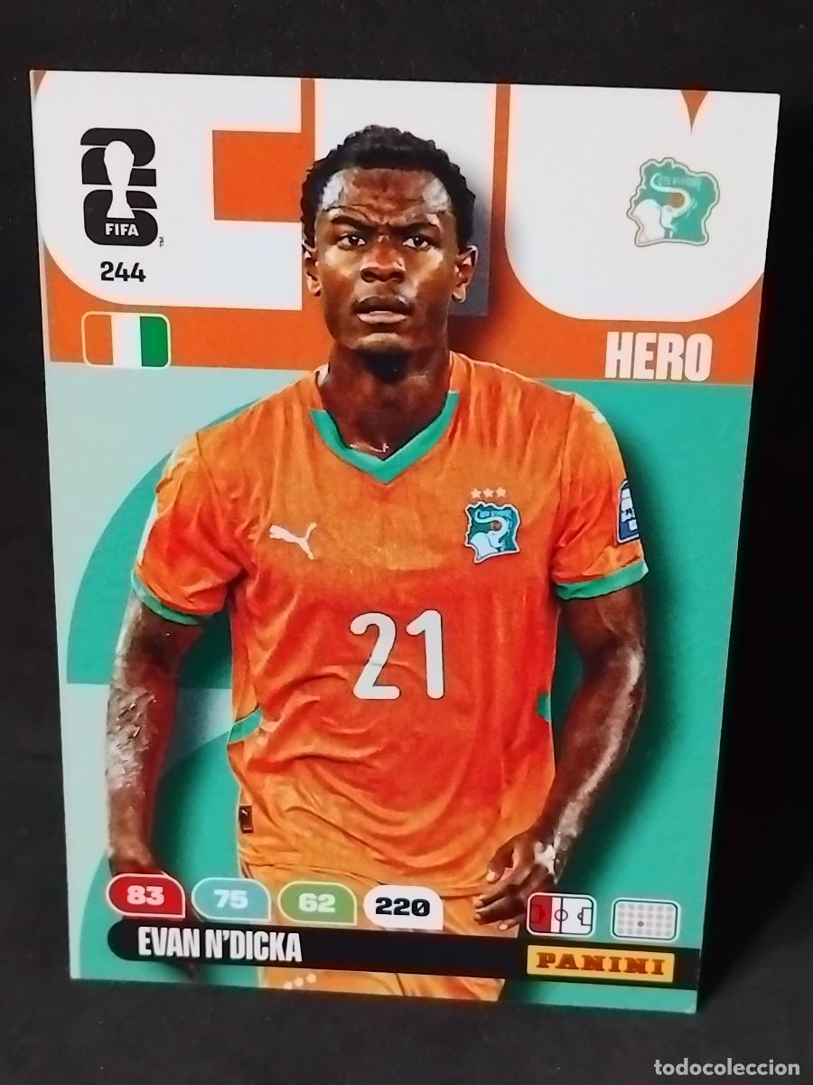 Figurine di Calcio: EVAN N'DICKA - 244 #244 COSTA DE MARFIL - ADRENALYN XL FIFA World Cup 2026