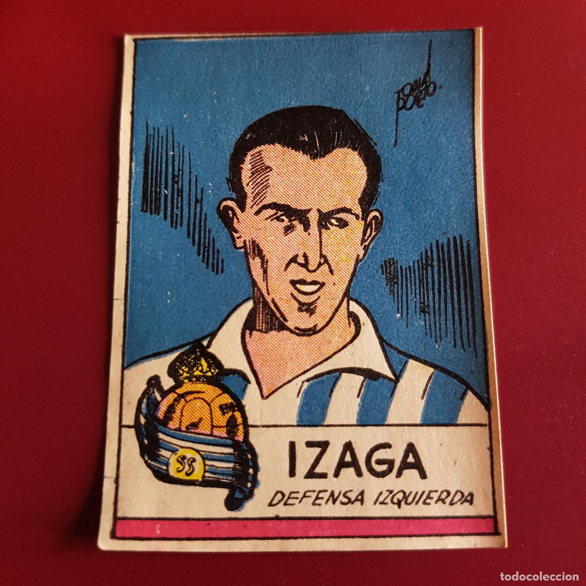 Cromos de F&uacute;tbol: CISNE - ALBUM FUTBOLISTICO 1942 42 - SOCIEDAD - IZAGA - NUNCA PEGADO