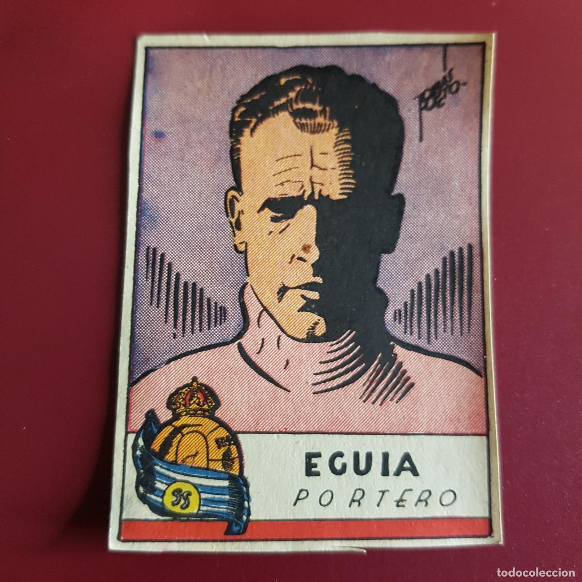 Figurine di Calcio: CISNE - ALBUM FUTBOLISTICO 1942 42 - SOCIEDAD - EGUIA - NUNCA PEGADO