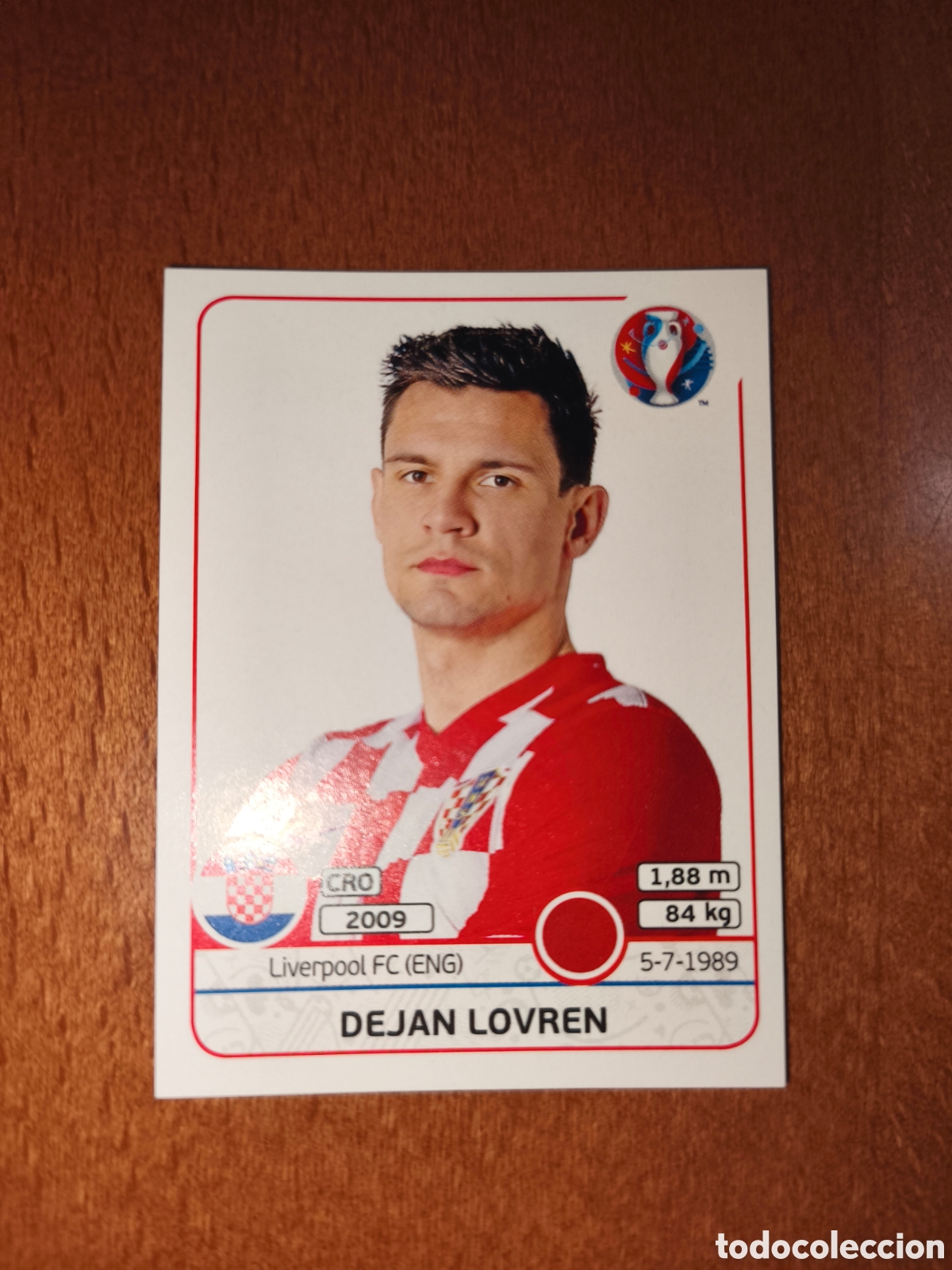 Cromos de F&uacute;tbol: Dejan Lovren n&deg;441 UEFA Euro 2016 Croacia