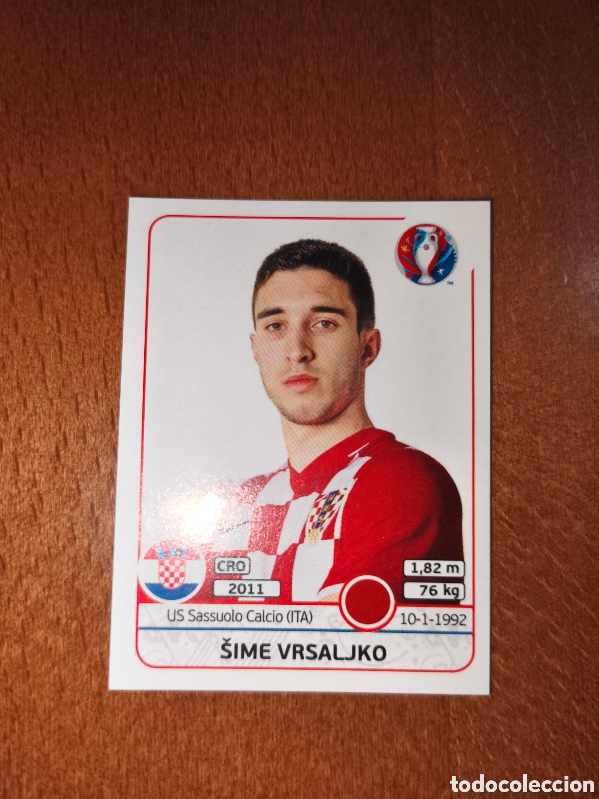 Cromos de F&uacute;tbol: Sime Vrsaljko n&deg;443 UEFA Euro 2016 Croacia