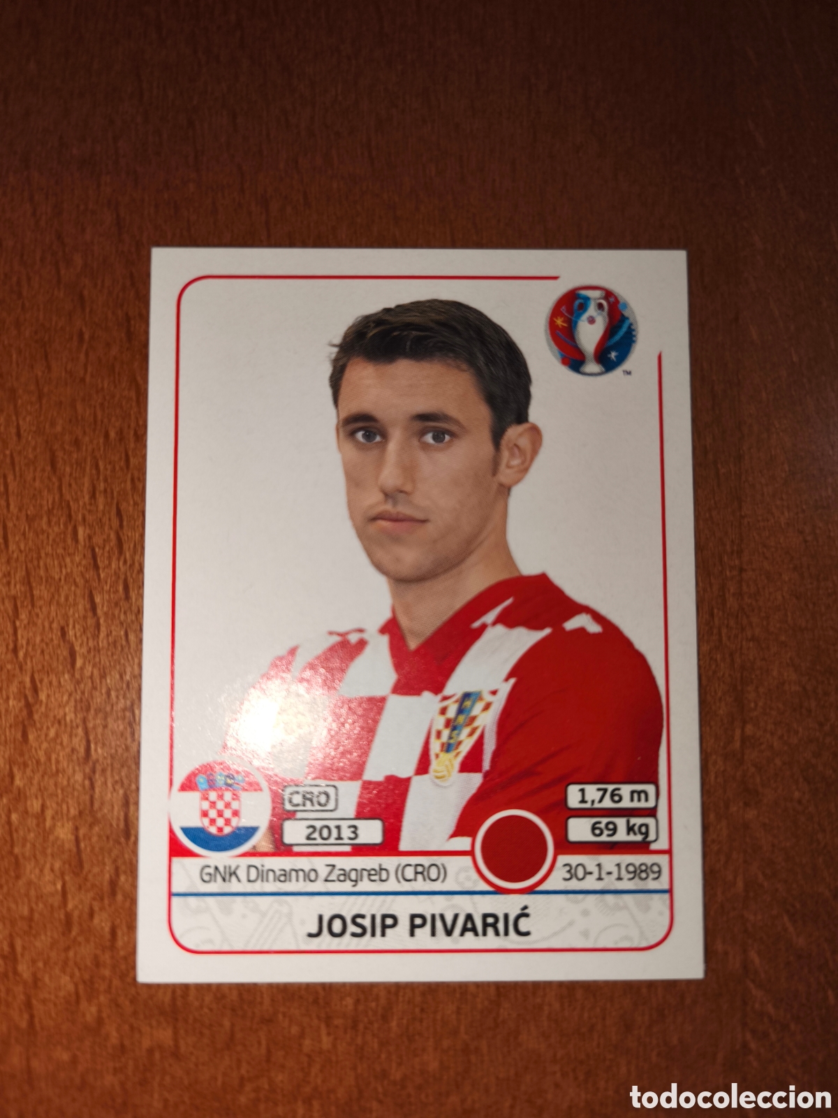 Cromos de F&uacute;tbol: Josip Pivaric n&deg;444 UEFA Euro 2016 Croacia